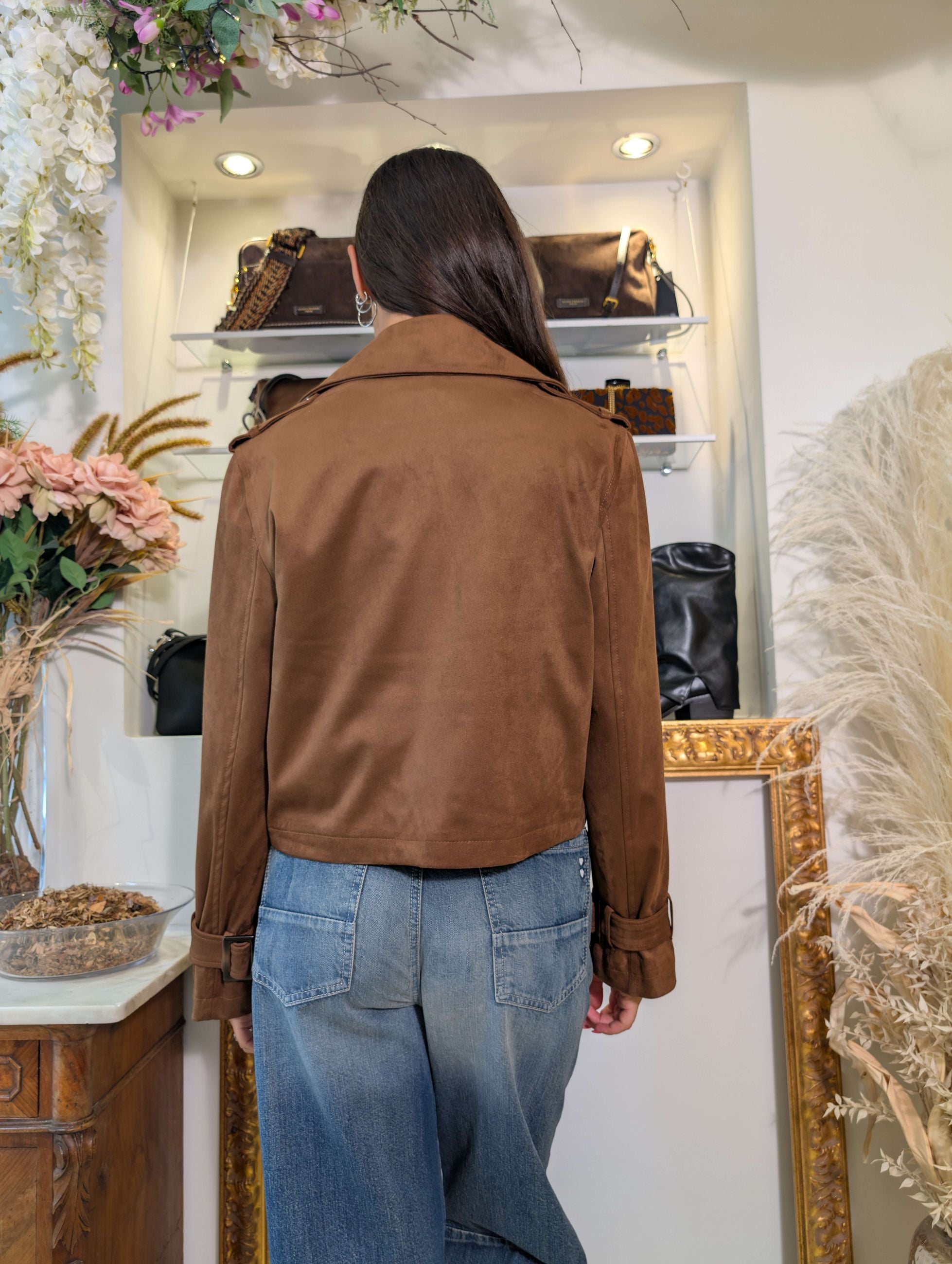 Trench corto in suede - SHE_FLORENCE_LAB