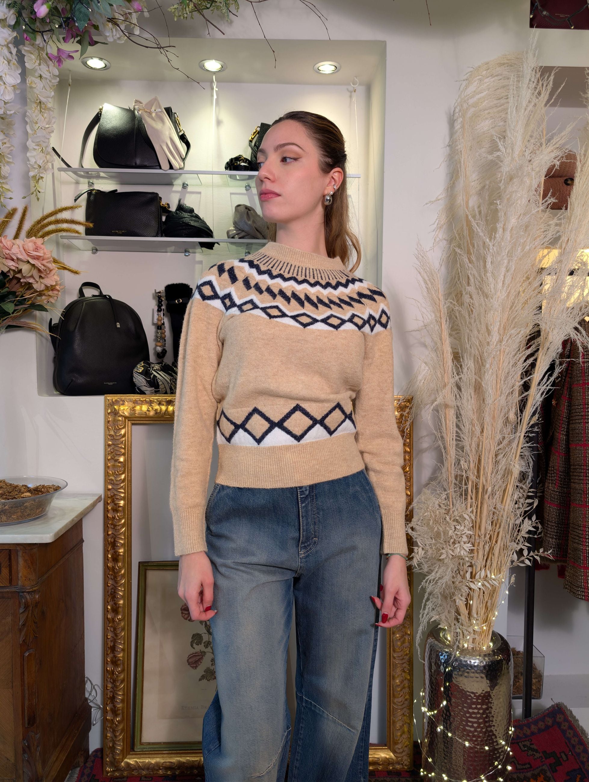 Maglia jacquard con lurex - MARKUP DONNA