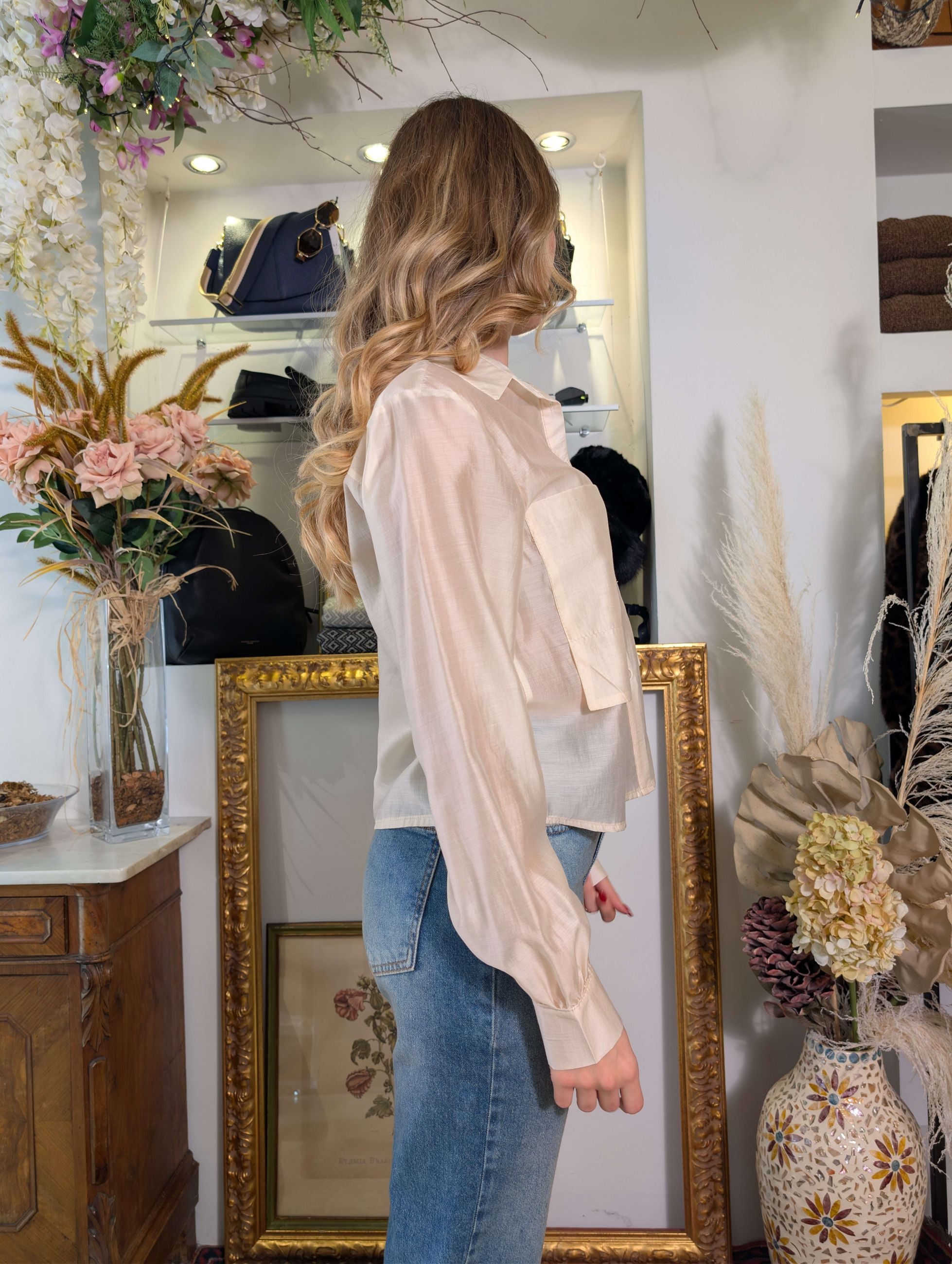 Camicia in Tencel con tasche frontali - SHE_FLORENCE_LAB