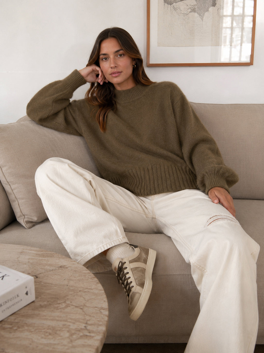 Maglia kimono in angora - .SOLO TRE