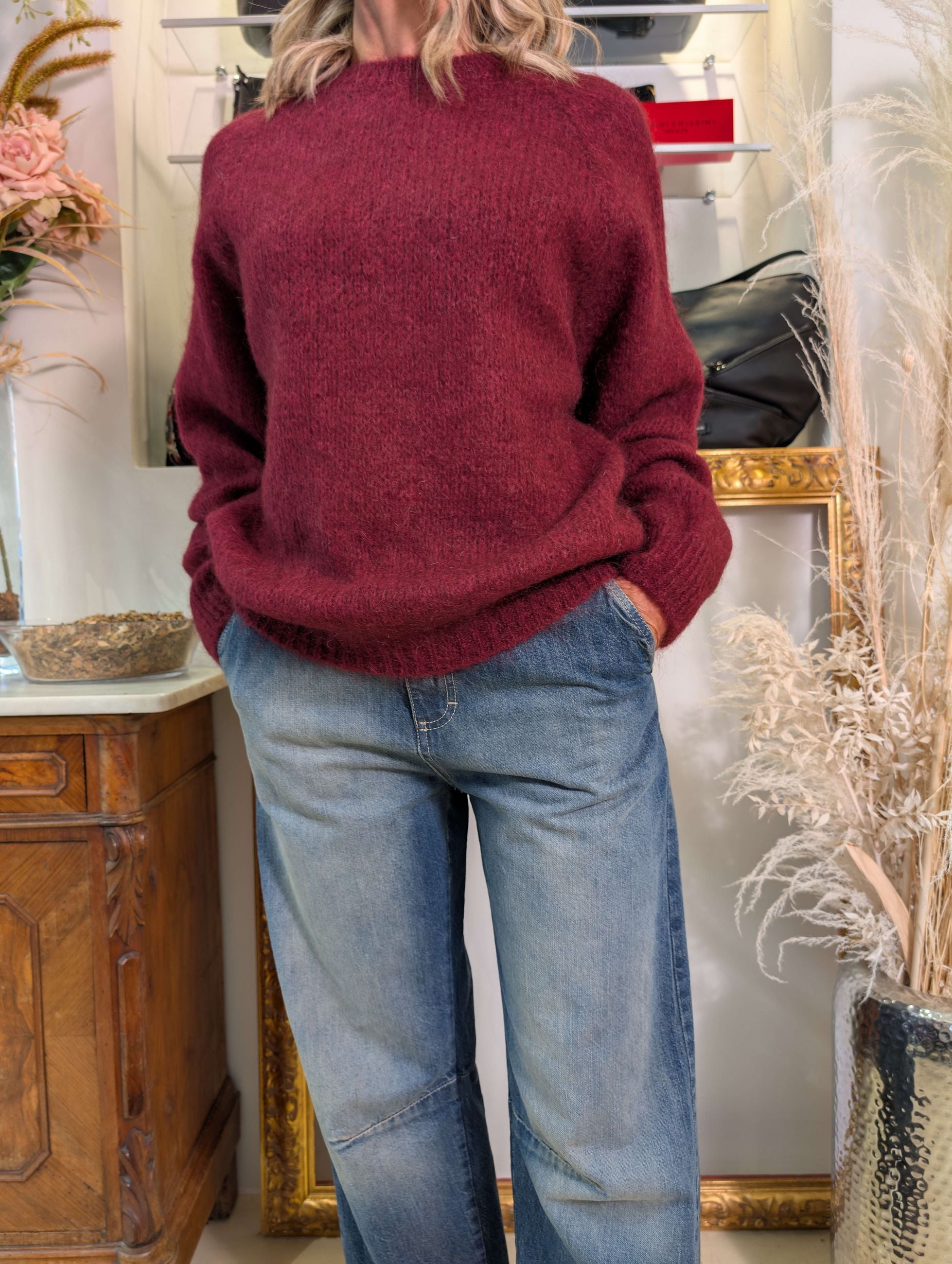 Maglia paricollo in kid mohair - SHE_FLORENCE_LAB