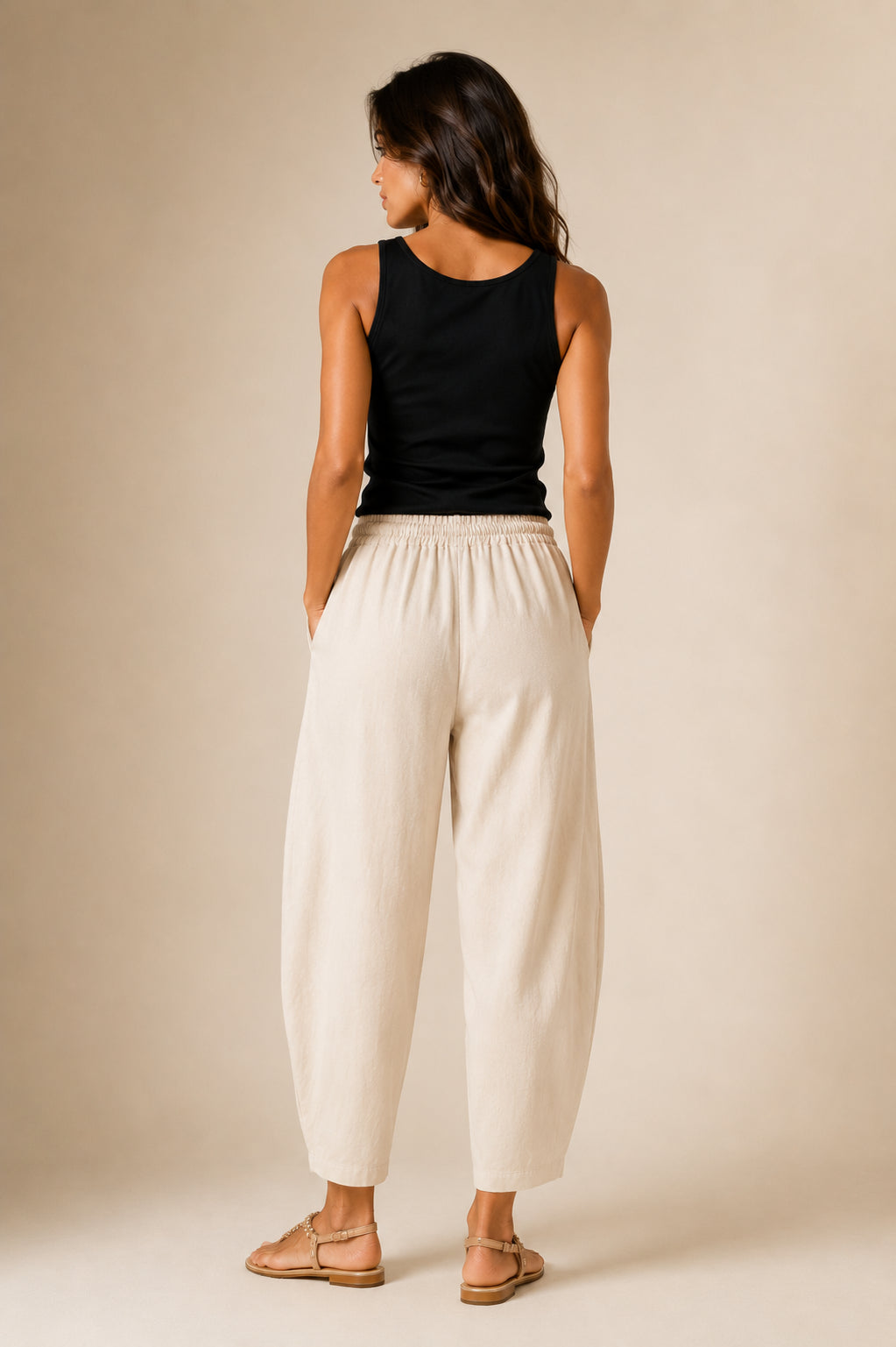 Panta barrel in lino - SHE_FLORENCE_LAB