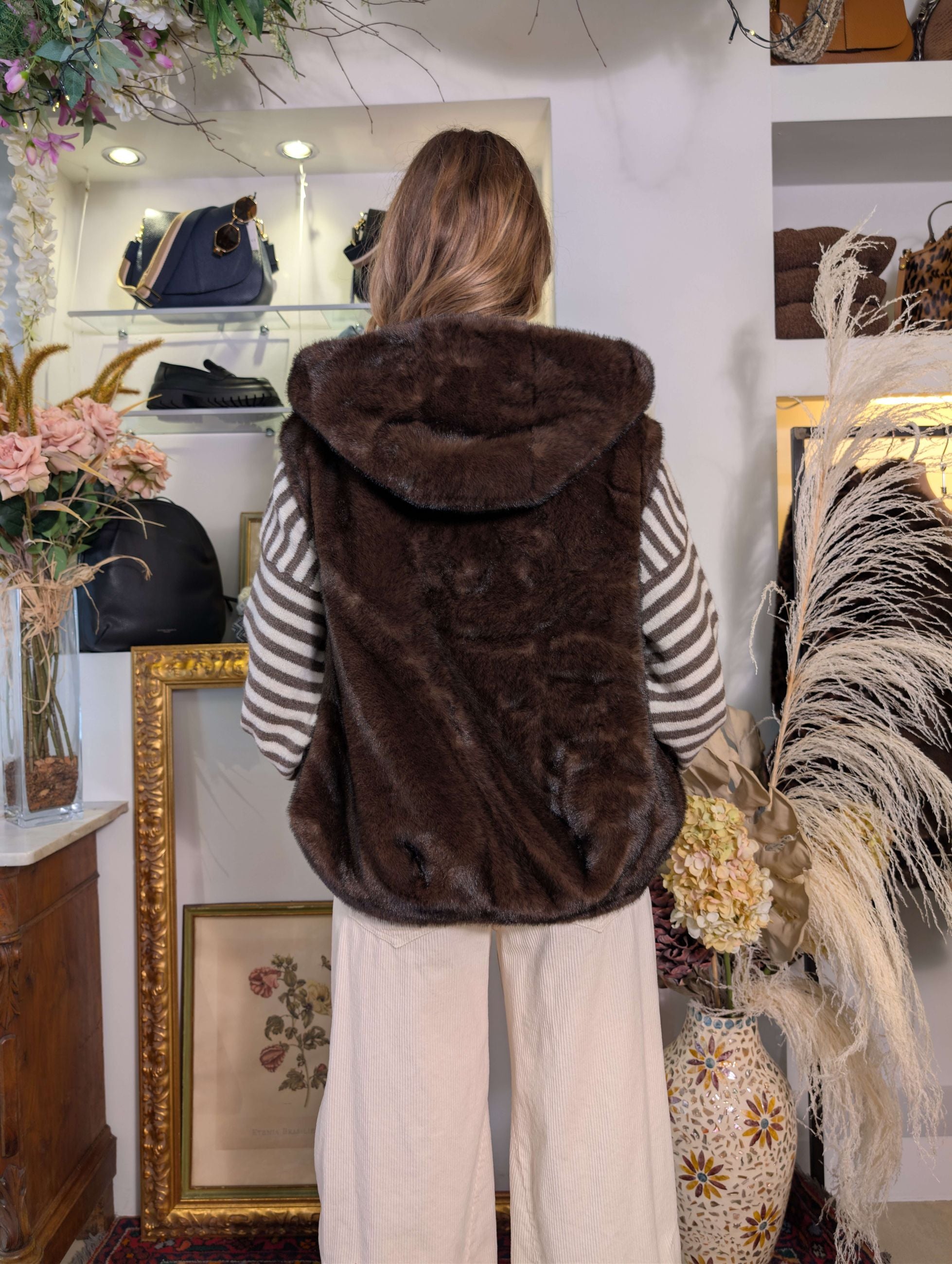 Gilet in faux fur con interno in ecoshearling - SHE_FLORENCE_LAB