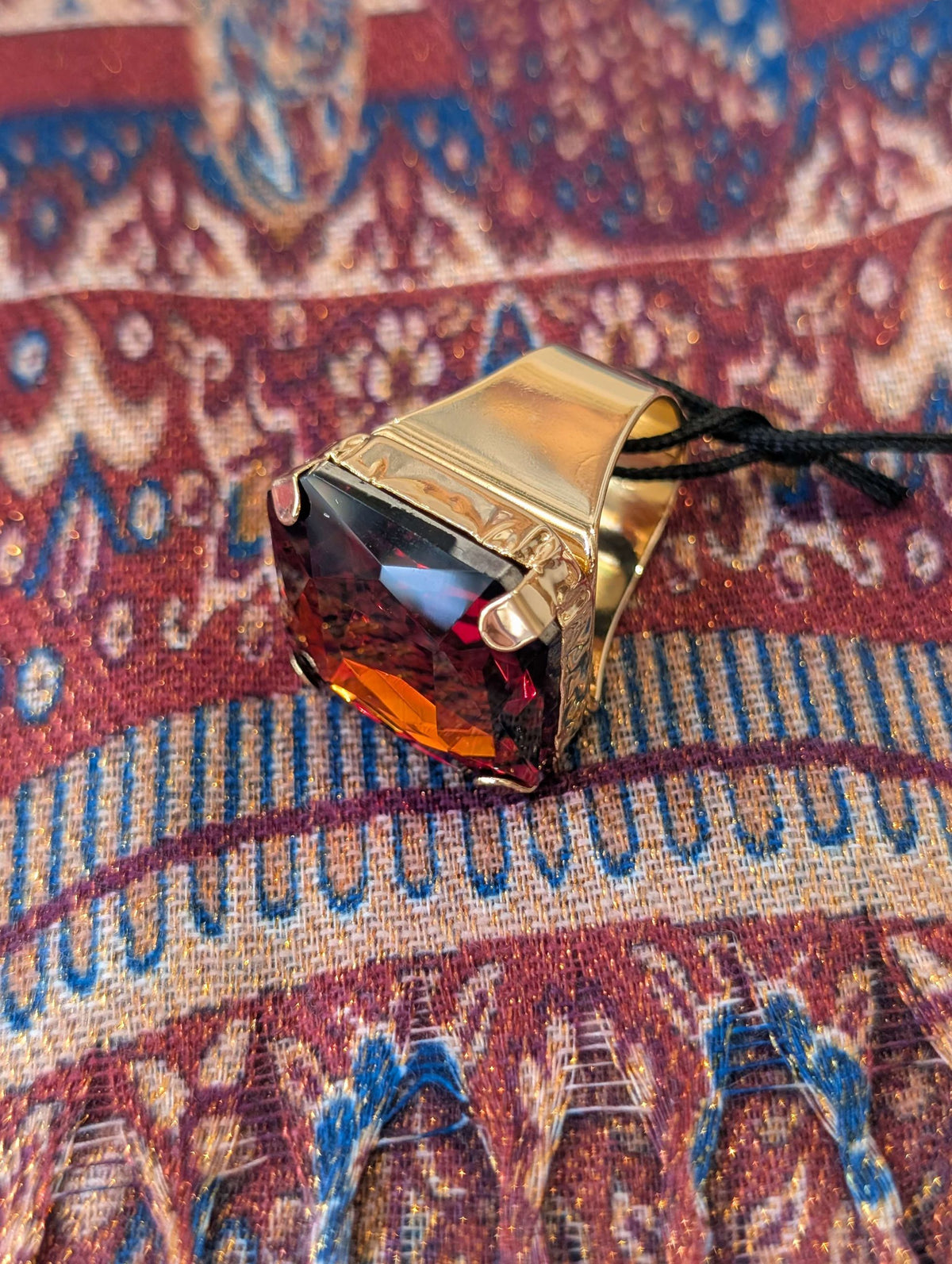 ANELLO VALE CON PIETRA ROSSO - NALI'