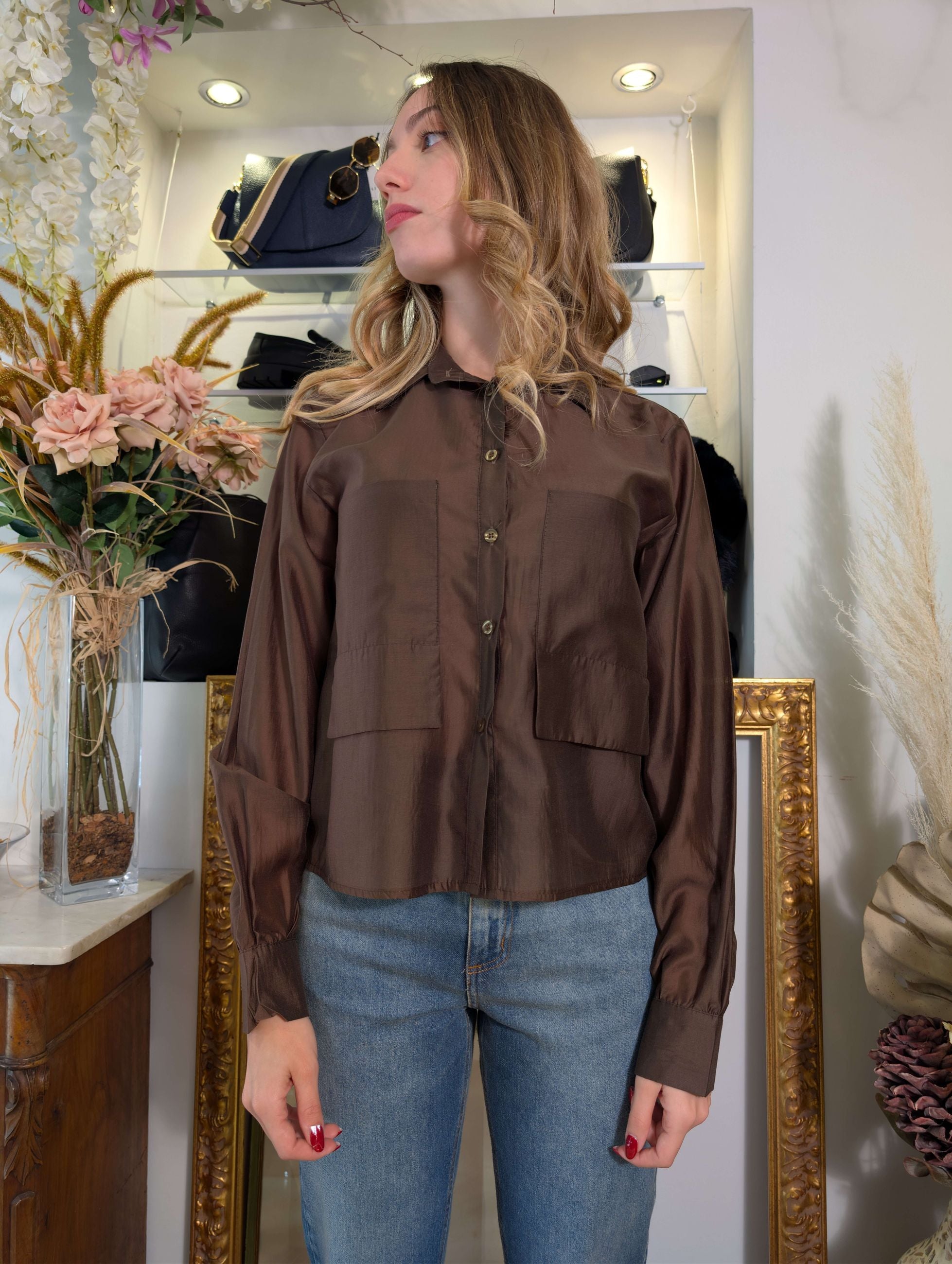 Camicia in Tencel con tasche frontali - SHE_FLORENCE_LAB