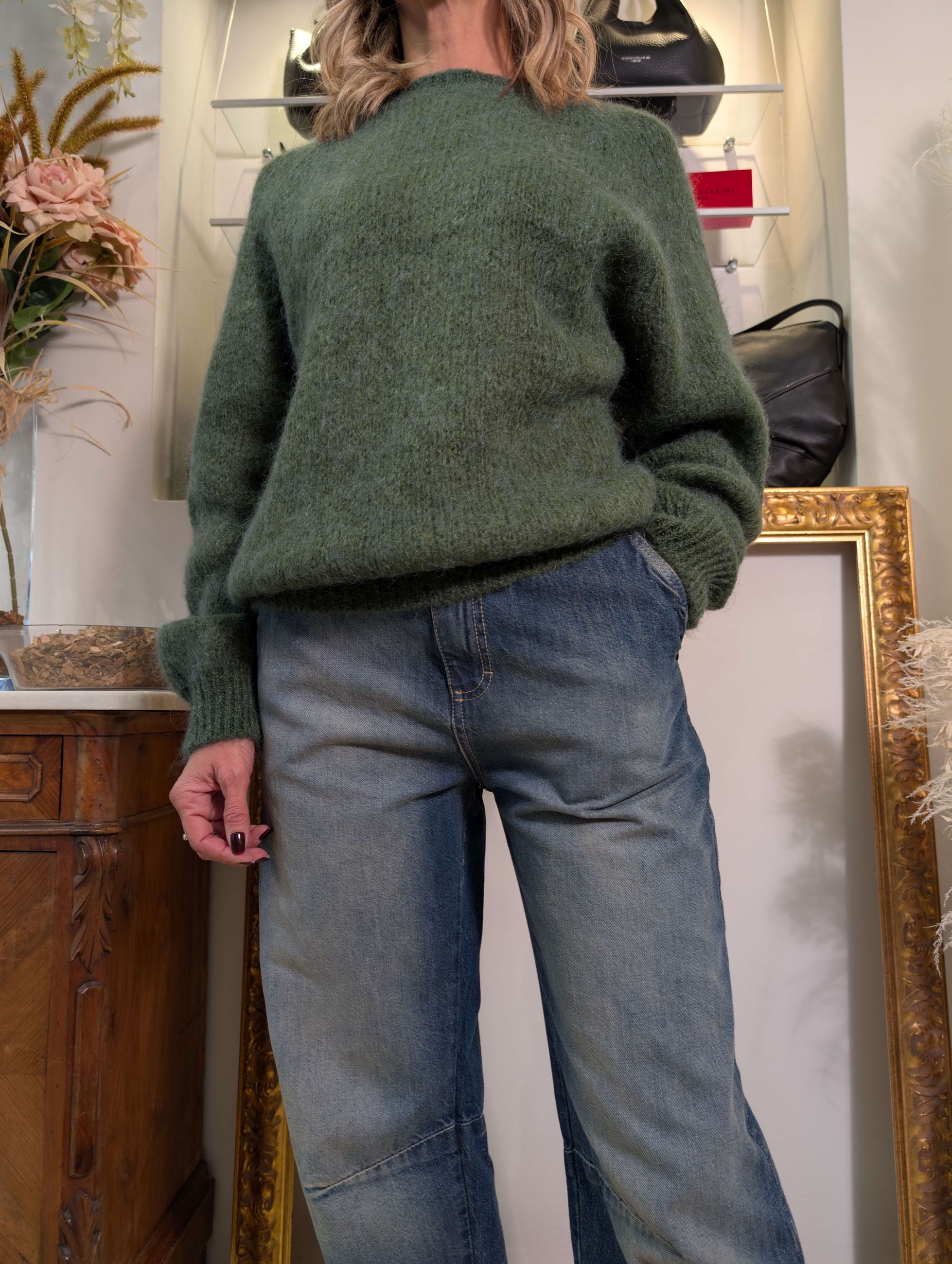 Maglia paricollo in kid mohair - SHE_FLORENCE_LAB