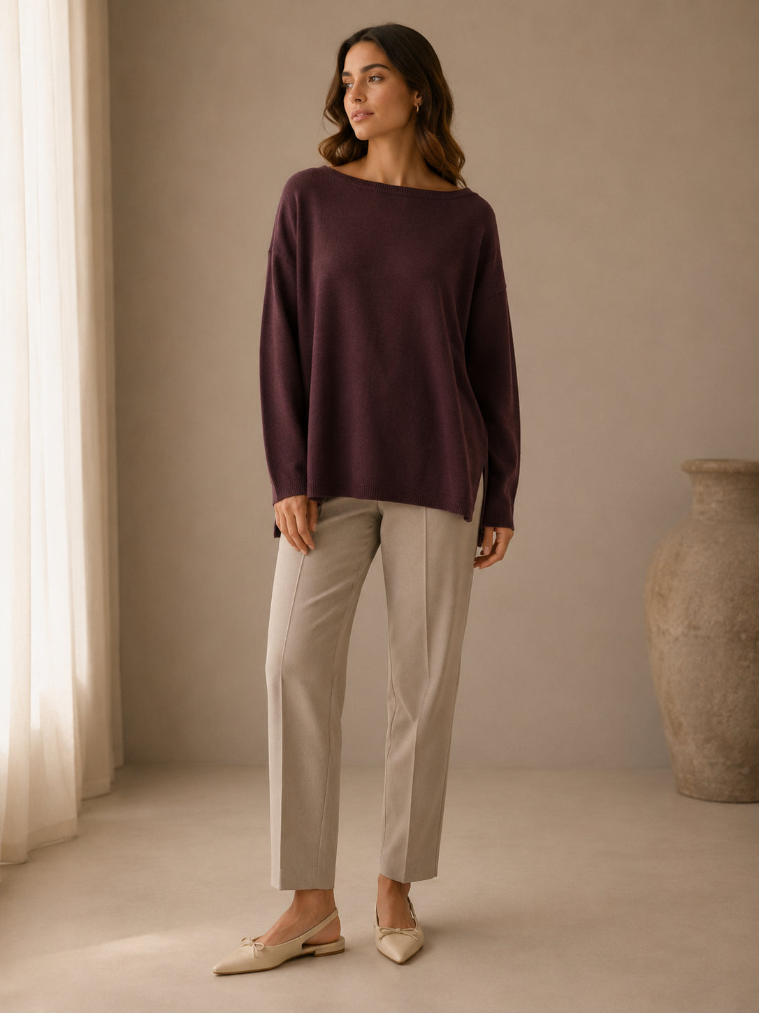 Maglia oversize pura lana - .SOLO TRE