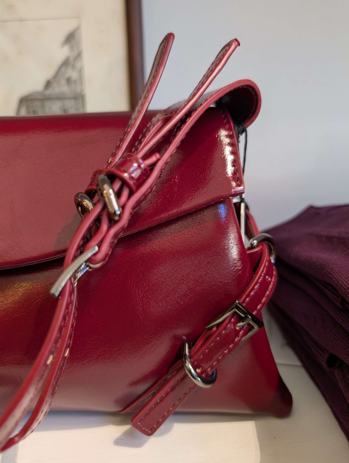 BORSA SABRINA A SPALLA ROSSO - NALI'