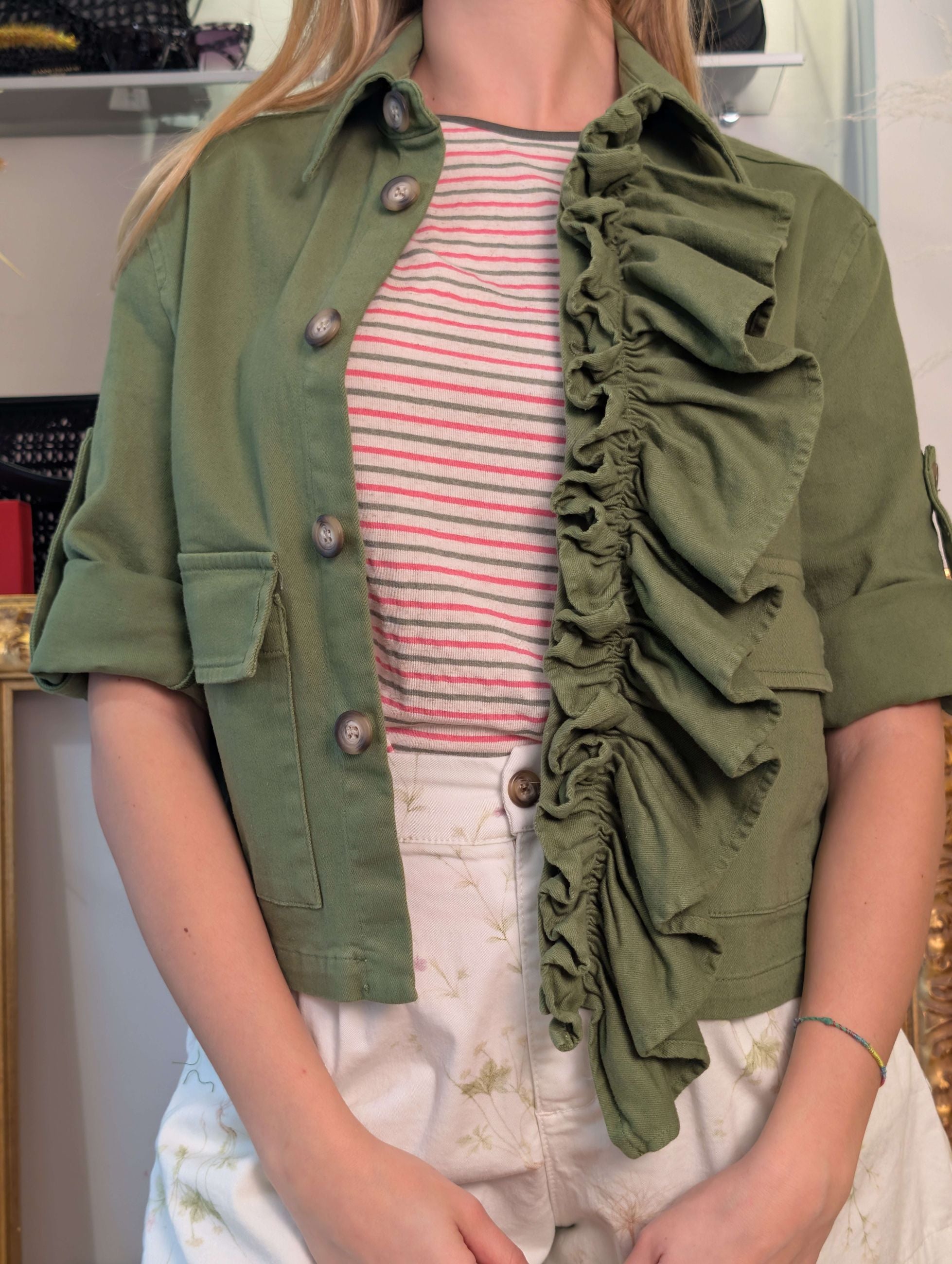 Giubbotto militare con rouche - PLEASE