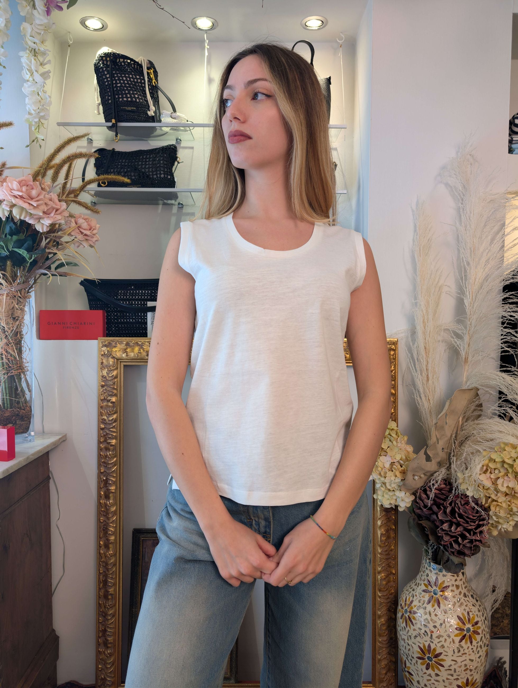 Canotta basica in cotone fiammato - MARKUP DONNA