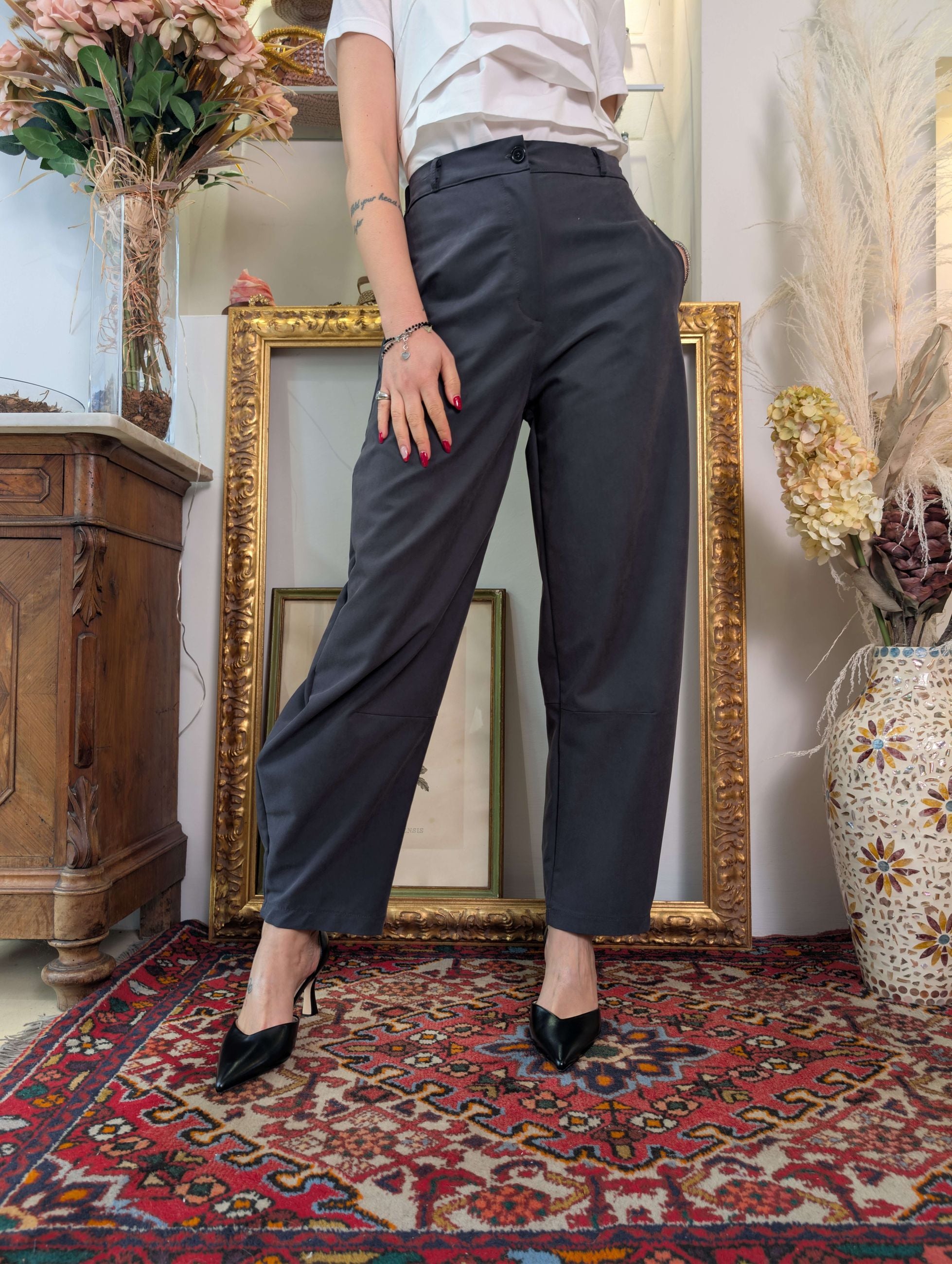 Panta jap in cupro di viscosa - SHE_FLORENCE_LAB