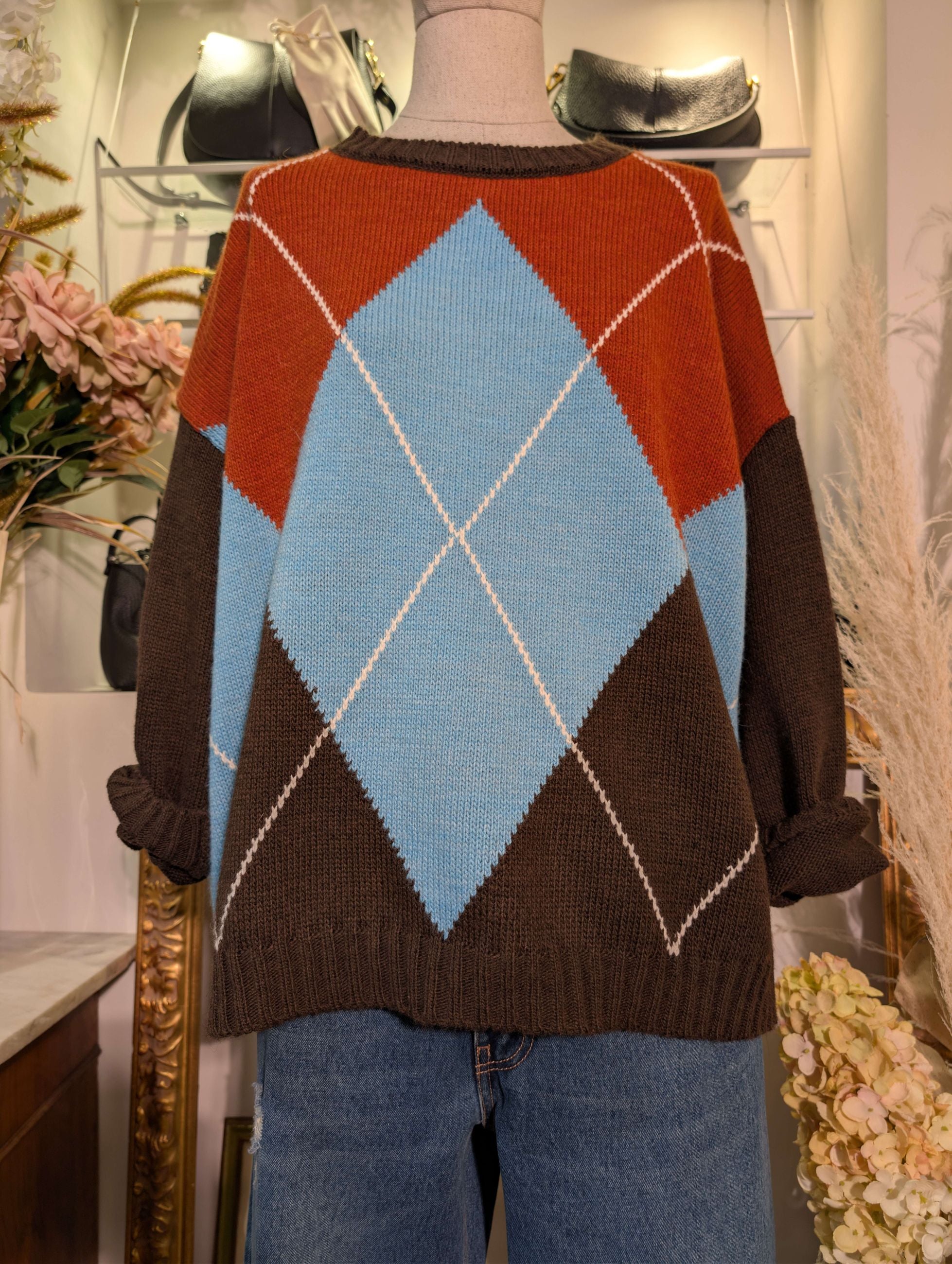 MAGLIA GIROCOLLO ROMBI - HAVE ONE