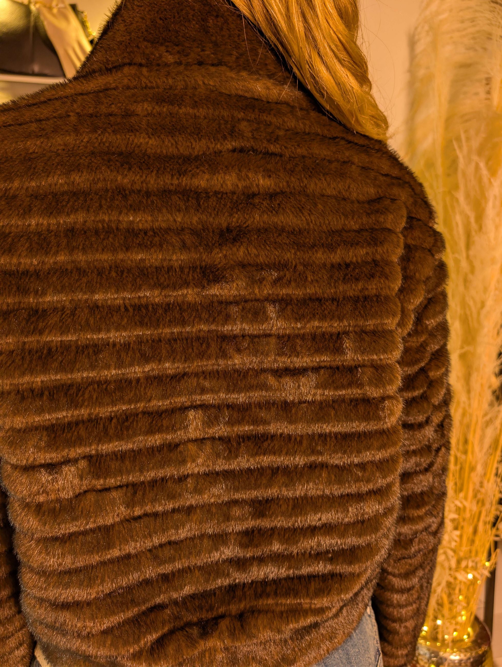 Bomber faux fur visone - SHE_FLORENCE_LAB