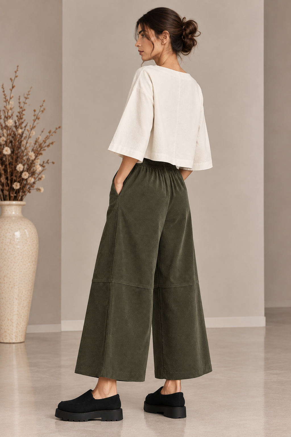 Pantalone Giapponese in Velluto a Coste - LOLA by Sandro Ferrone