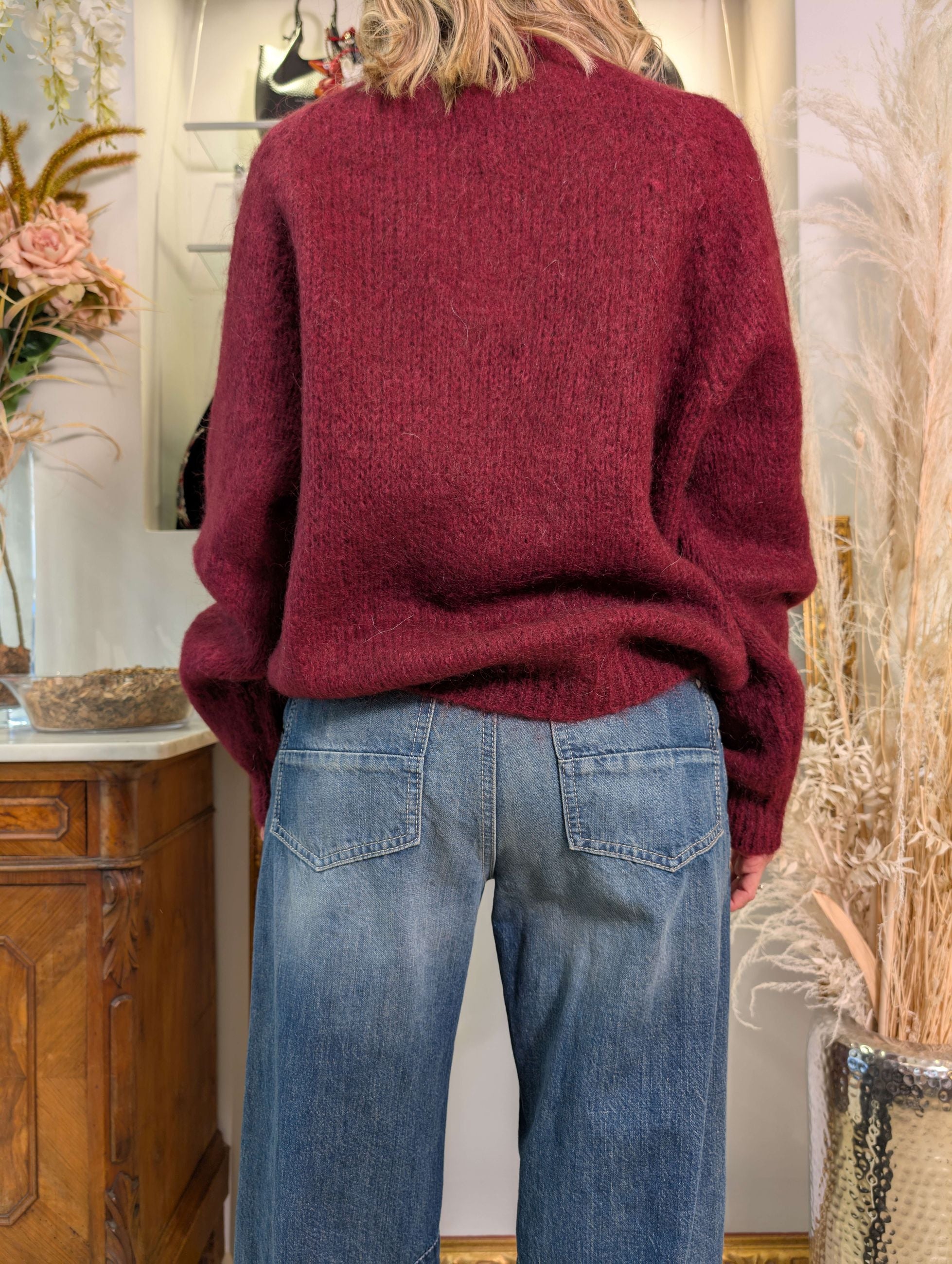 Maglia paricollo in kid mohair - SHE_FLORENCE_LAB