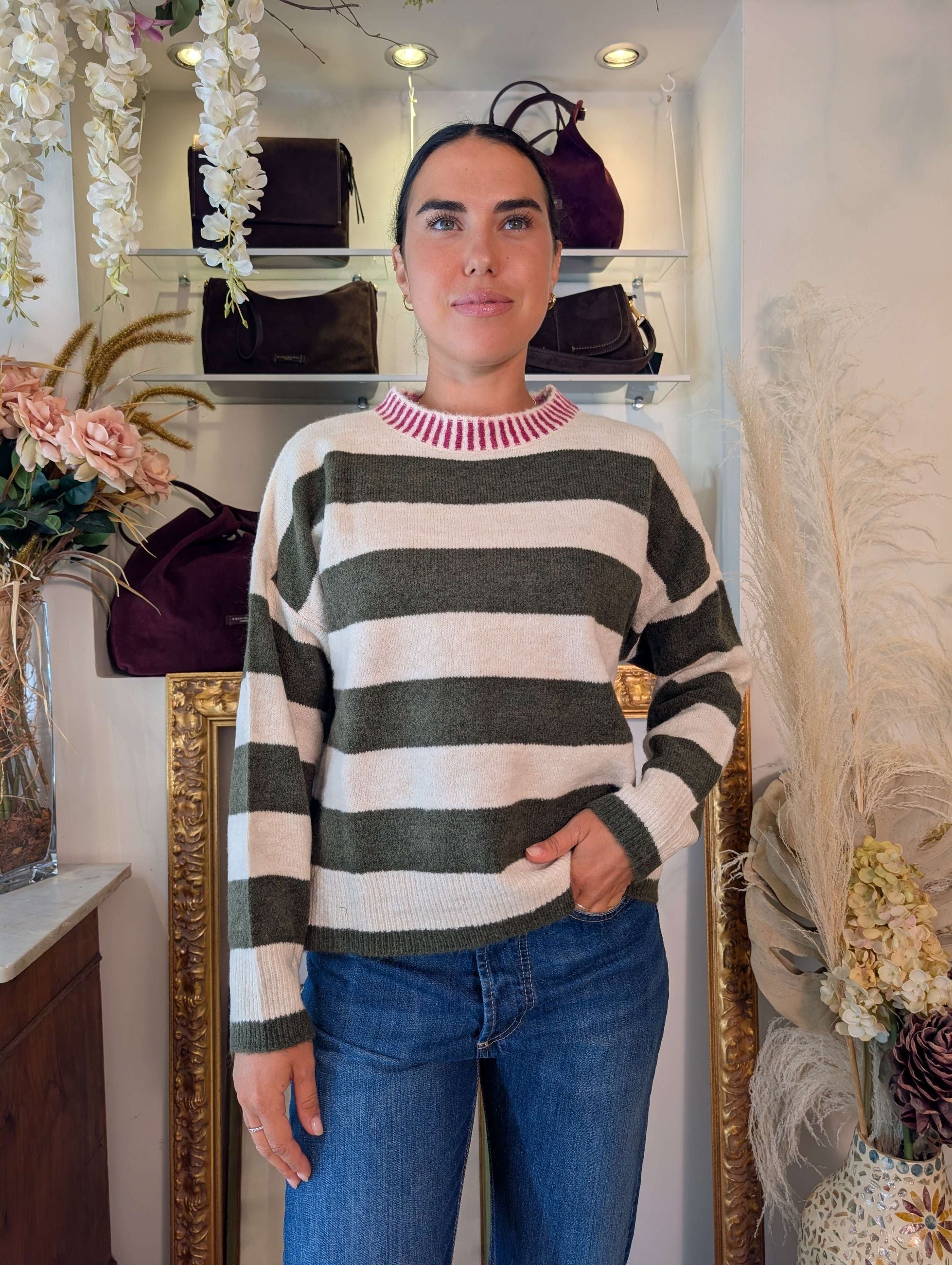 PULL PARICOLLO A RIGHE CON COLLO RIGATO - HAVE ONE