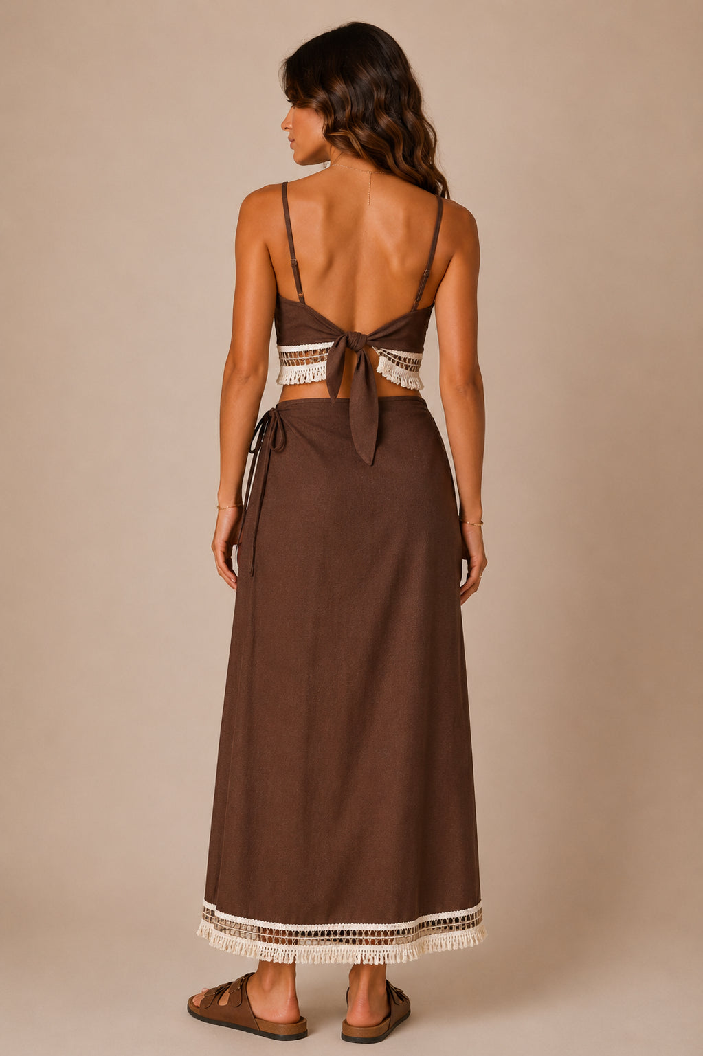 Top in lino con nappine - SHE_FLORENCE_LAB