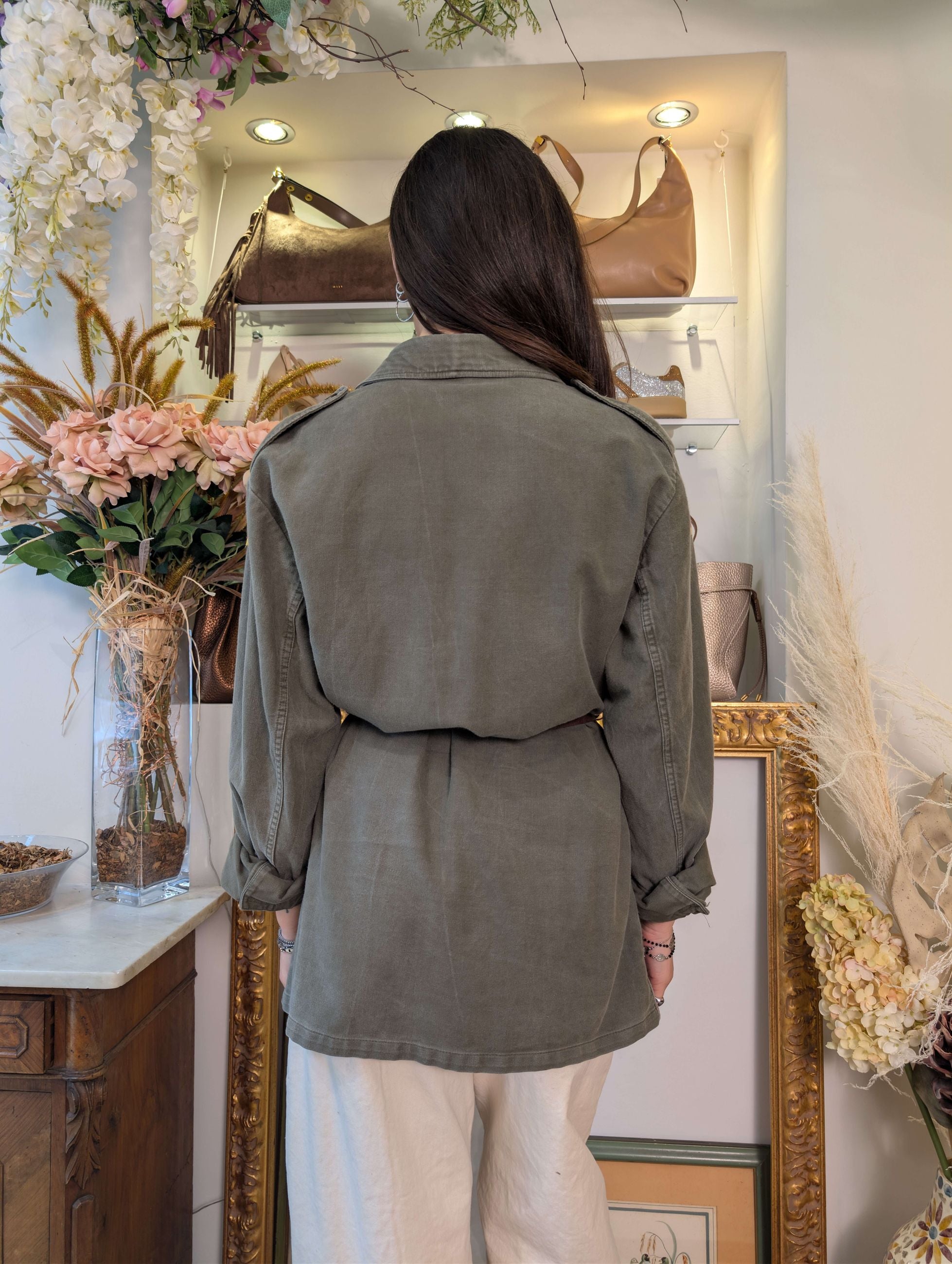 Giacca vintage con castoni e conchiglie - TENSIONE IN