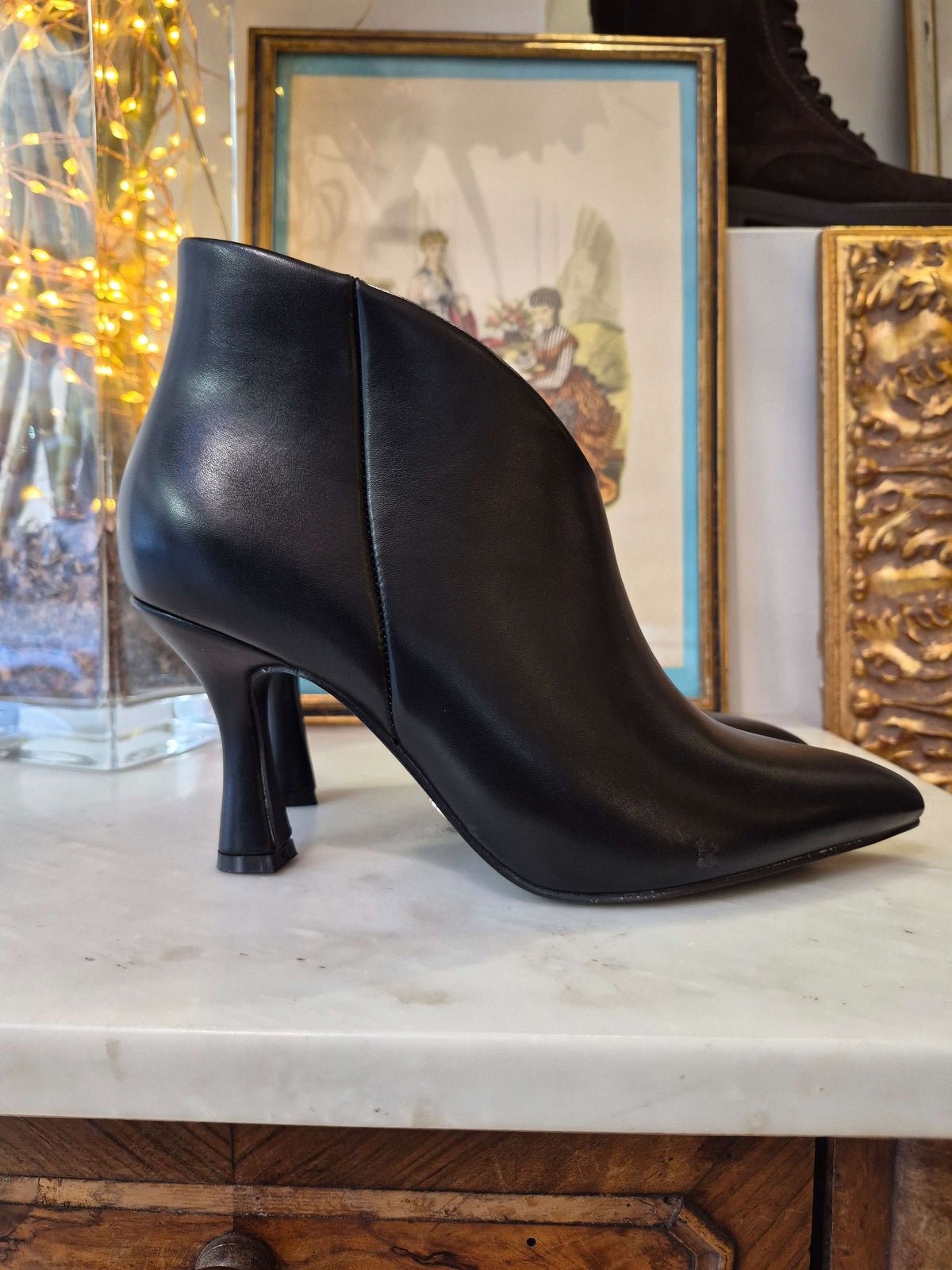 Ankle Boot Pointed Toe - GOLD & GOLD