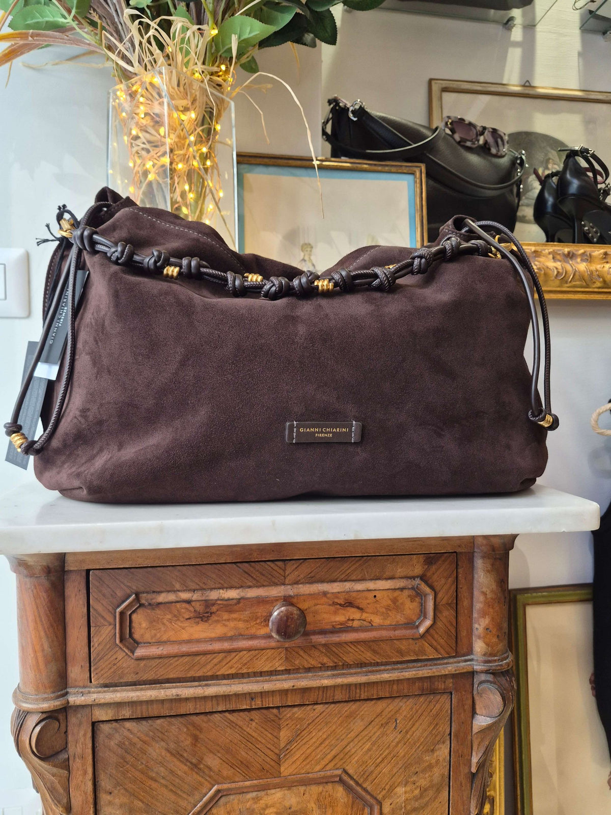 Morgana – Borsa Hobo in Pelle Scamosciata - GIANNI CHIARINI