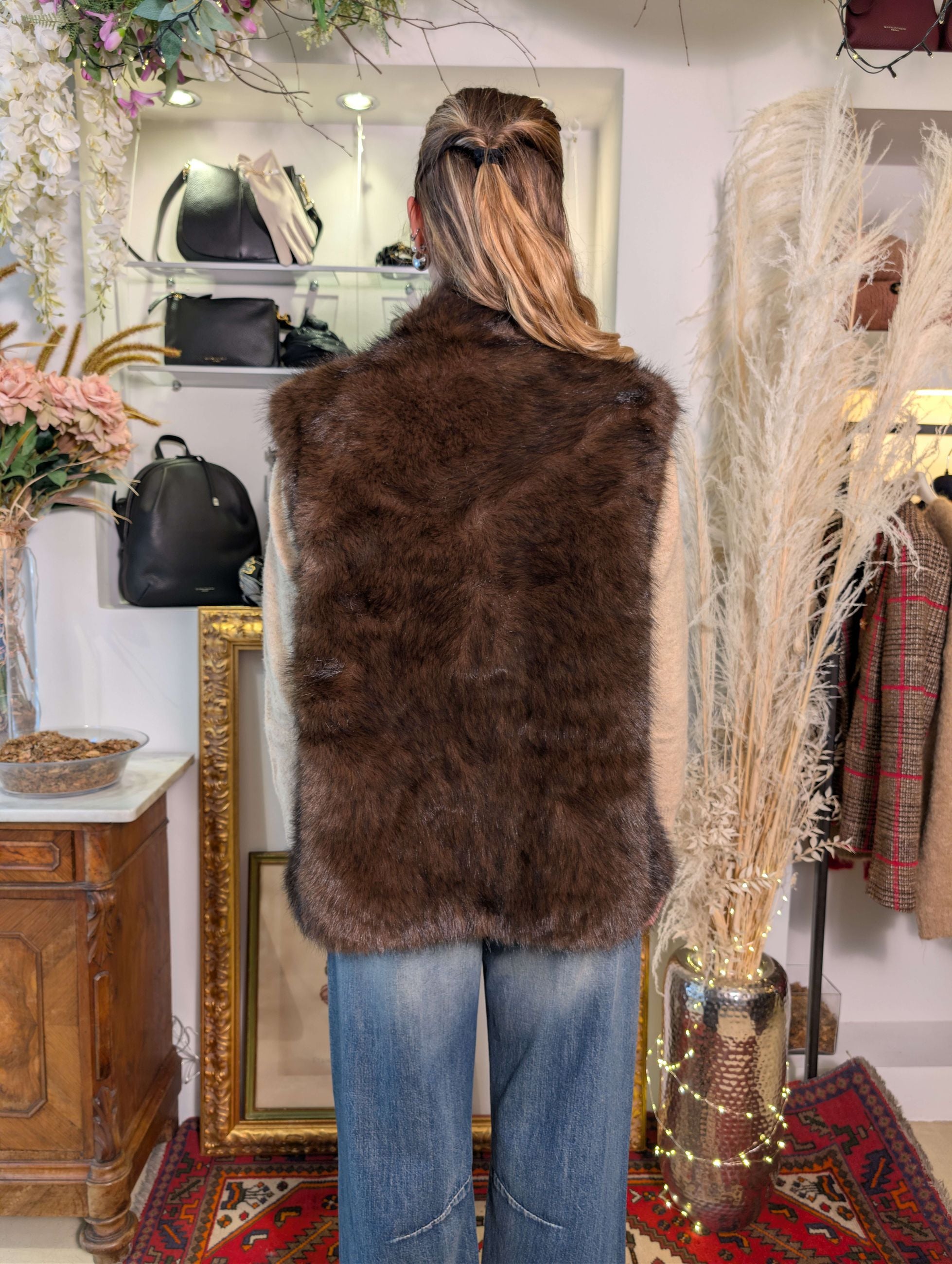 Gilet in faux fur - SHE_FLORENCE_LAB