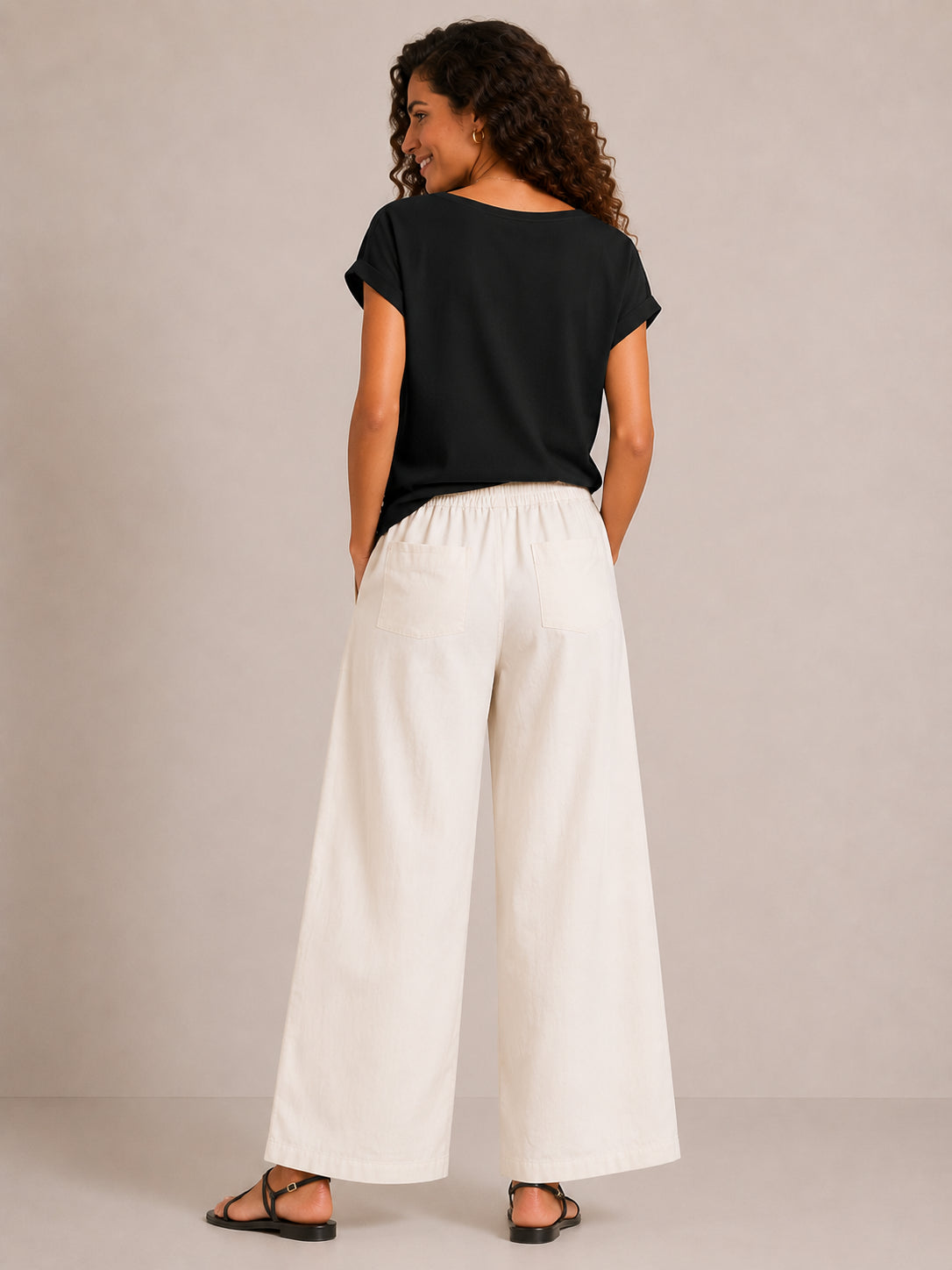 Panta essential in cotone leggero tinto in capo - SHE_FLORENCE_LAB
