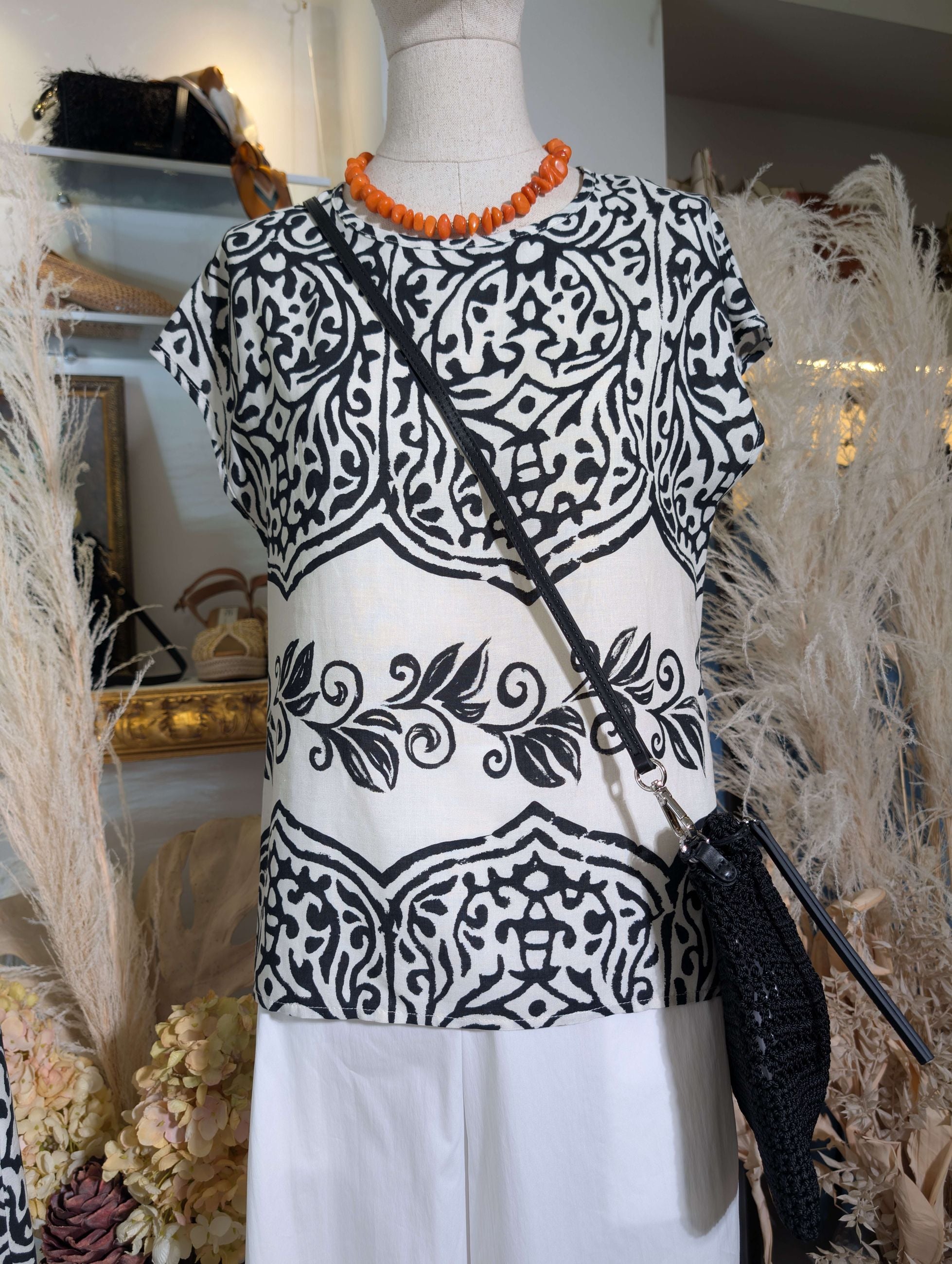 Blusa cotone fantasia - LE SARTE DEL SOLE