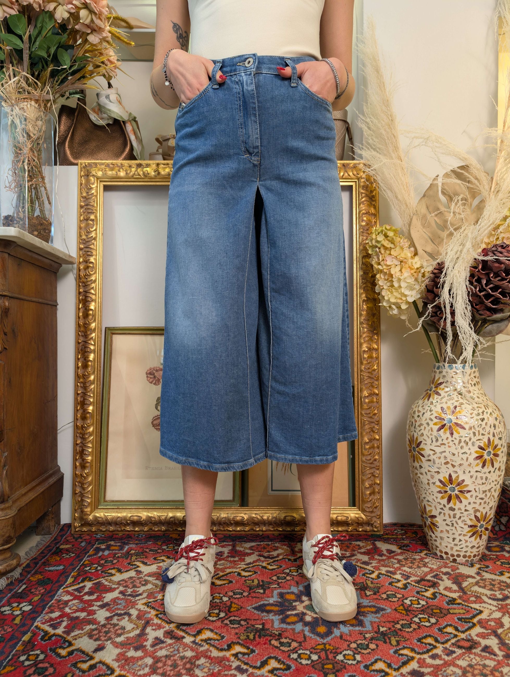 Panta-gonna in denim - PLEASE