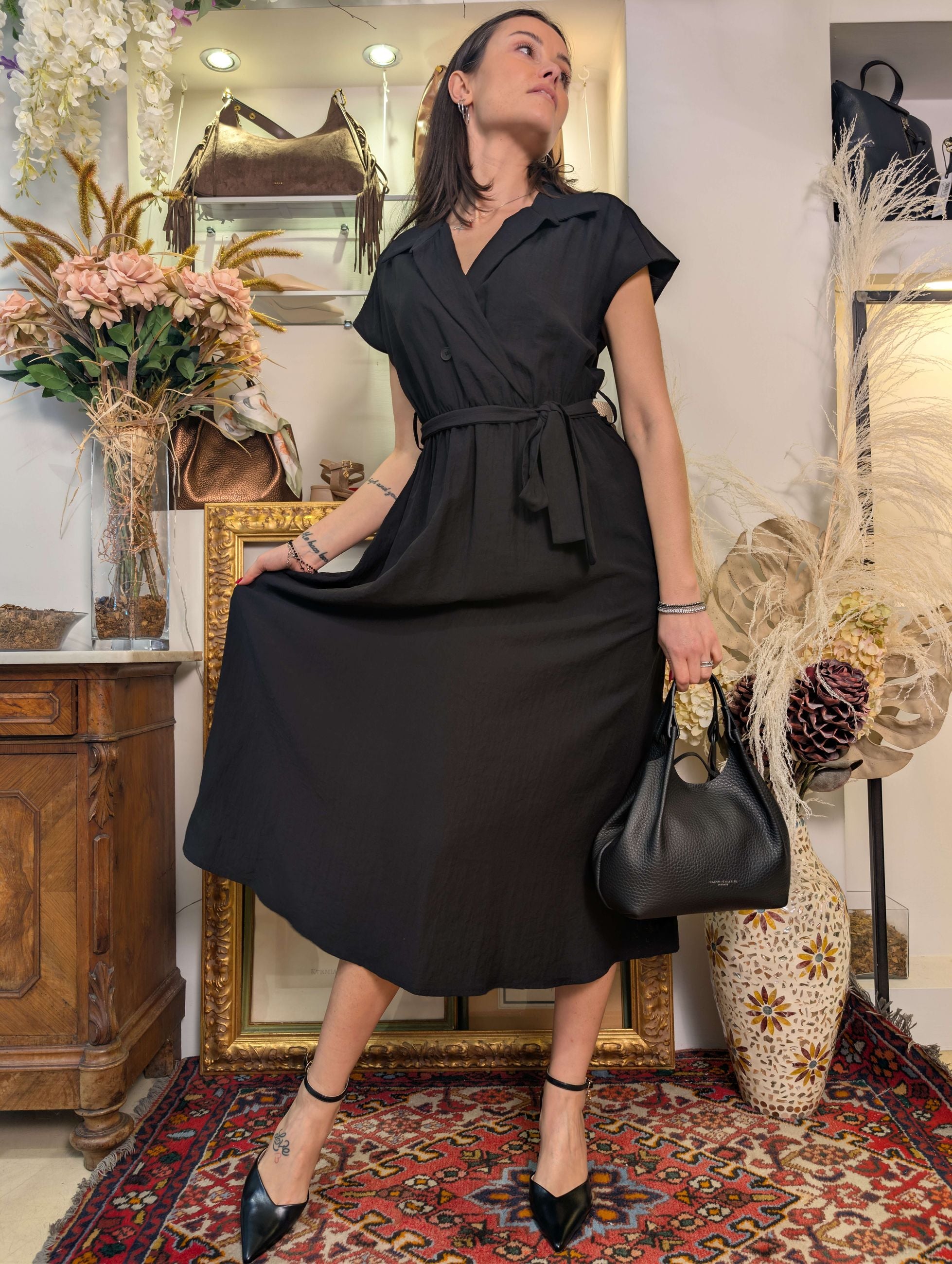 Abito midi in viscosa - Sandro Ferrone