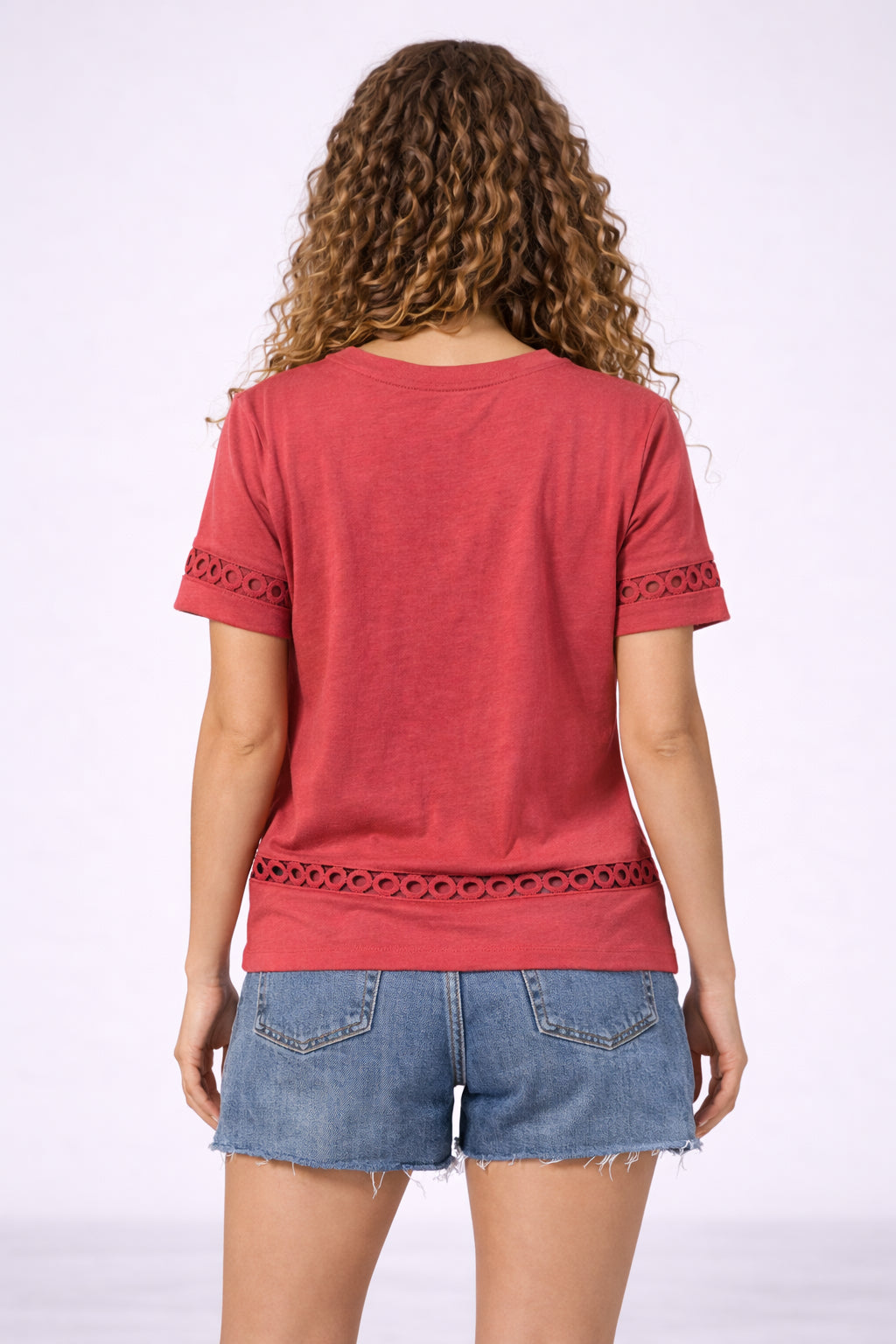 T-shirt con inserti in pizzo - MARKUP DONNA