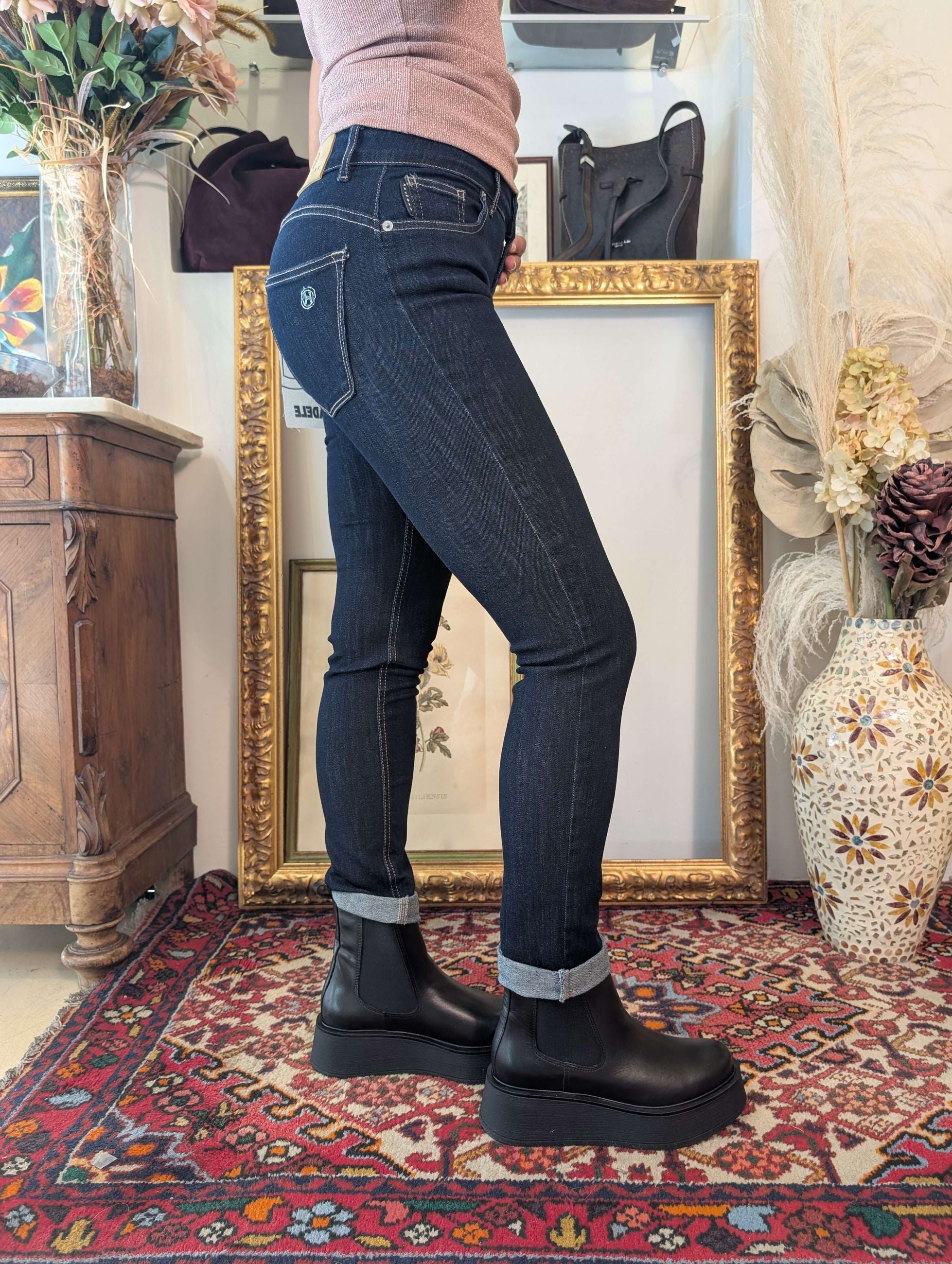 Jeans skinny ADELE in blue denim superstretch - HAVE ONE