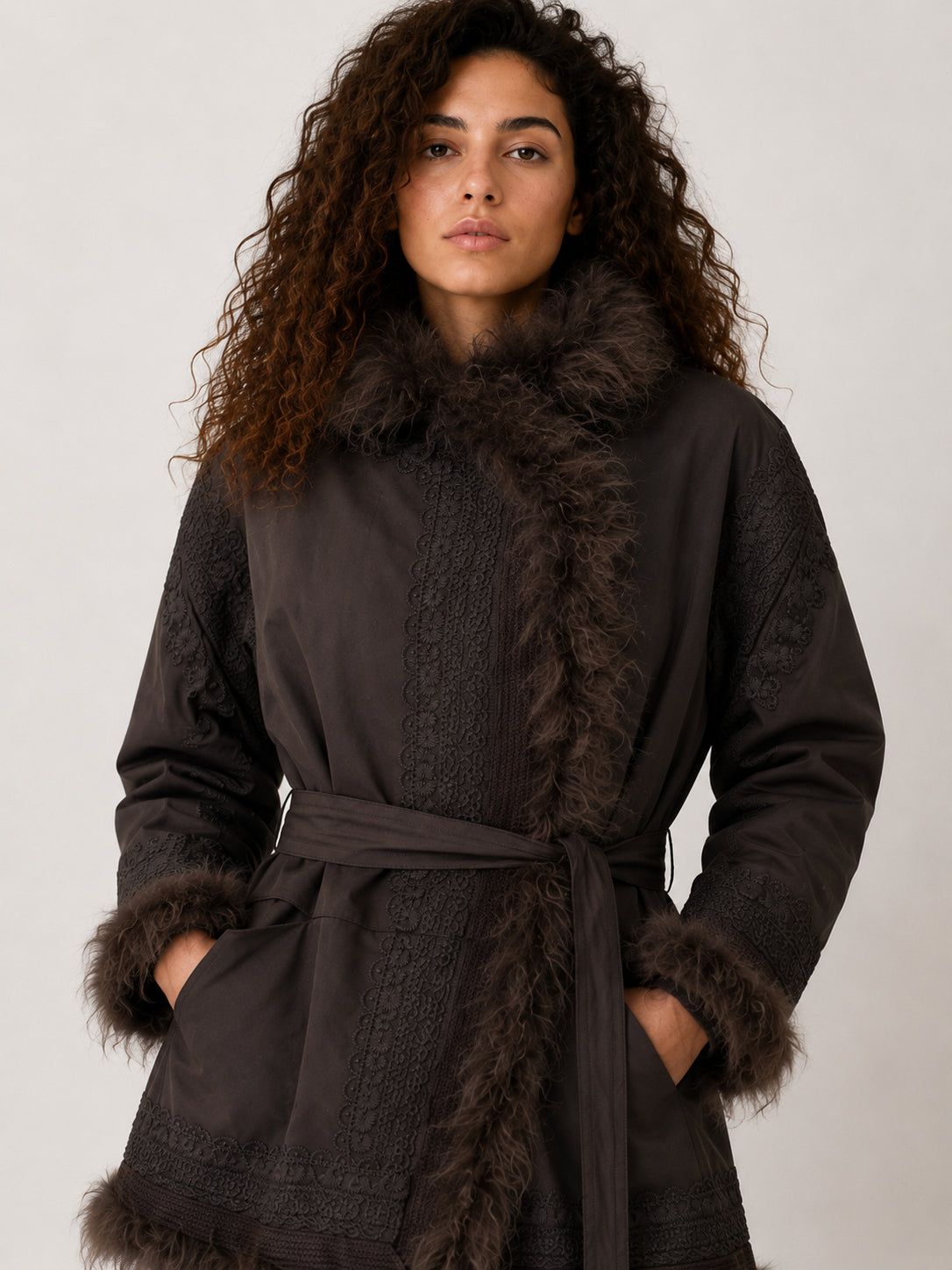 Parka Ricamato con Mongolia - AMOSA