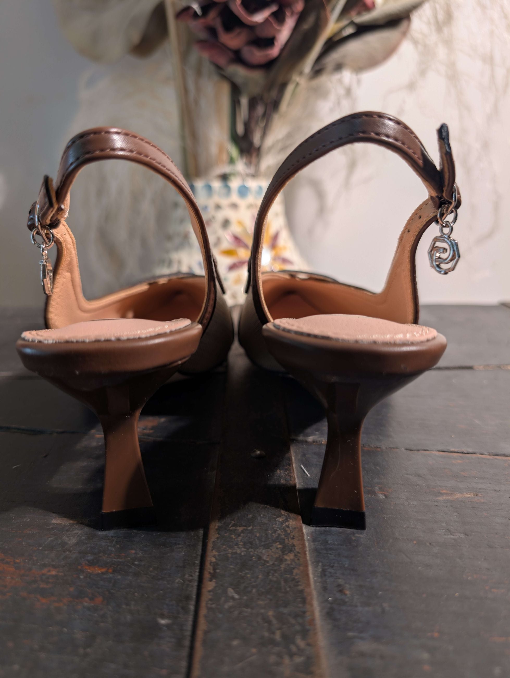 SLINGBACK INTRECCIATA CON MORSETTO - GOLD & GOLD