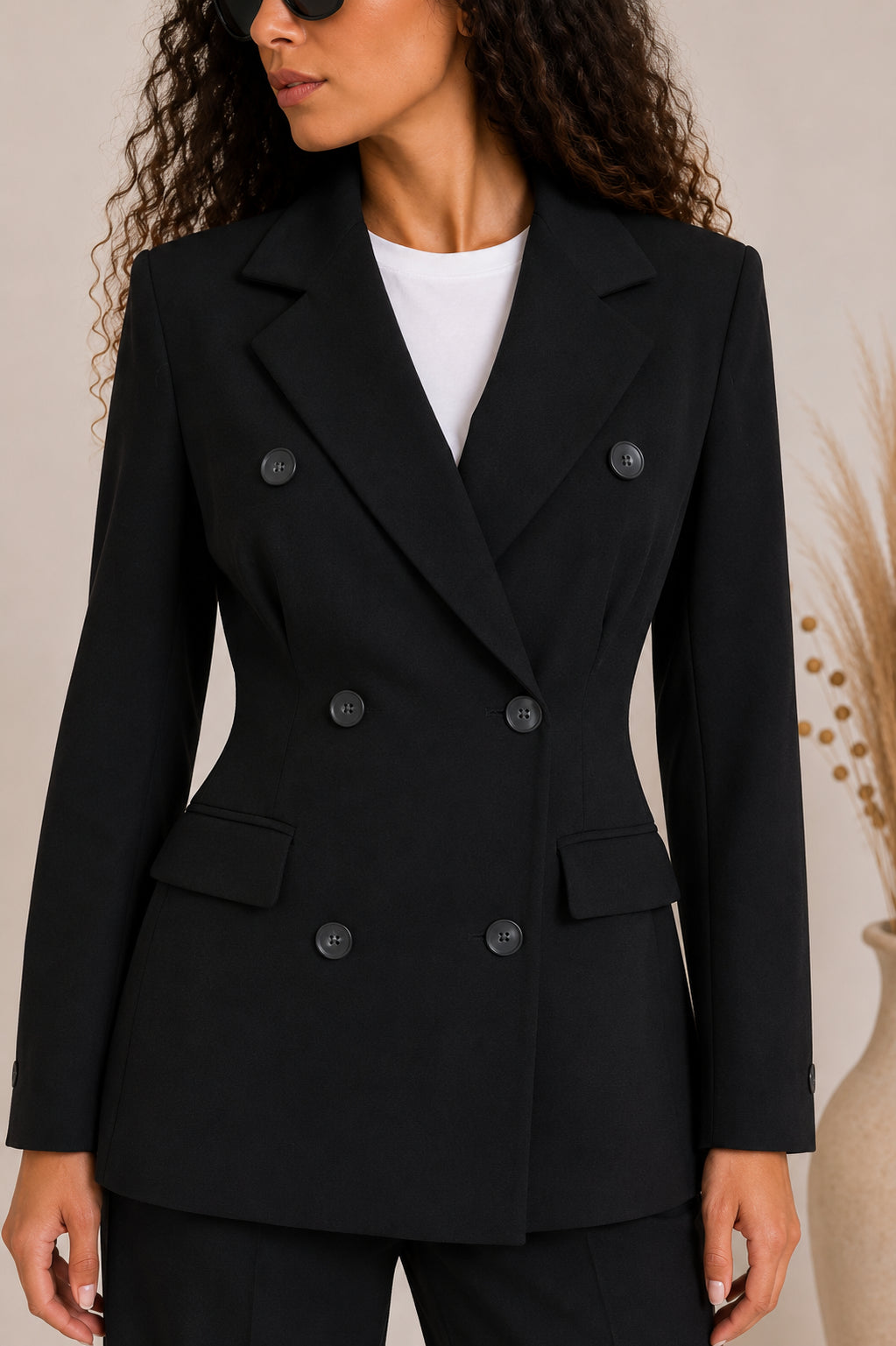 Giacca doppiopetto in twill strutturato - DIXIE