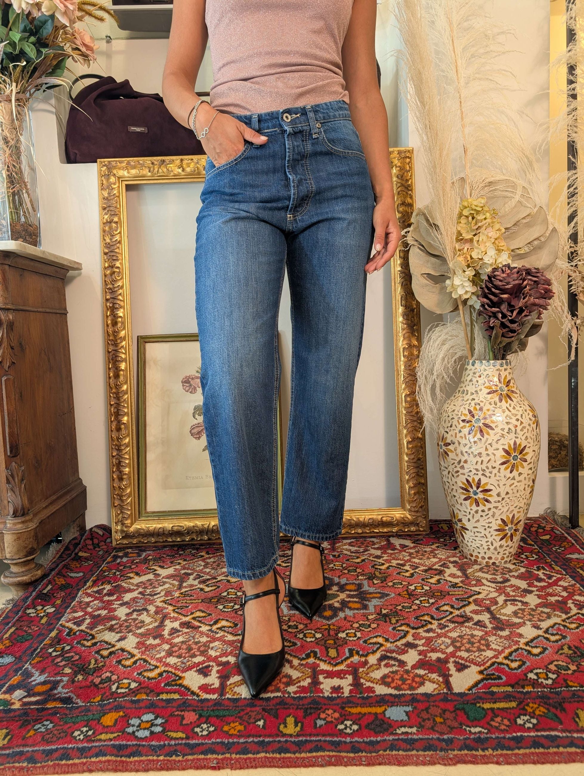 Pantalone denim cinque tasche straight fit - PLEASE