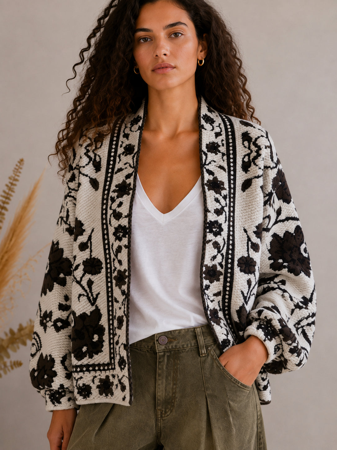 Cardigan jacquard - TENSIONE IN