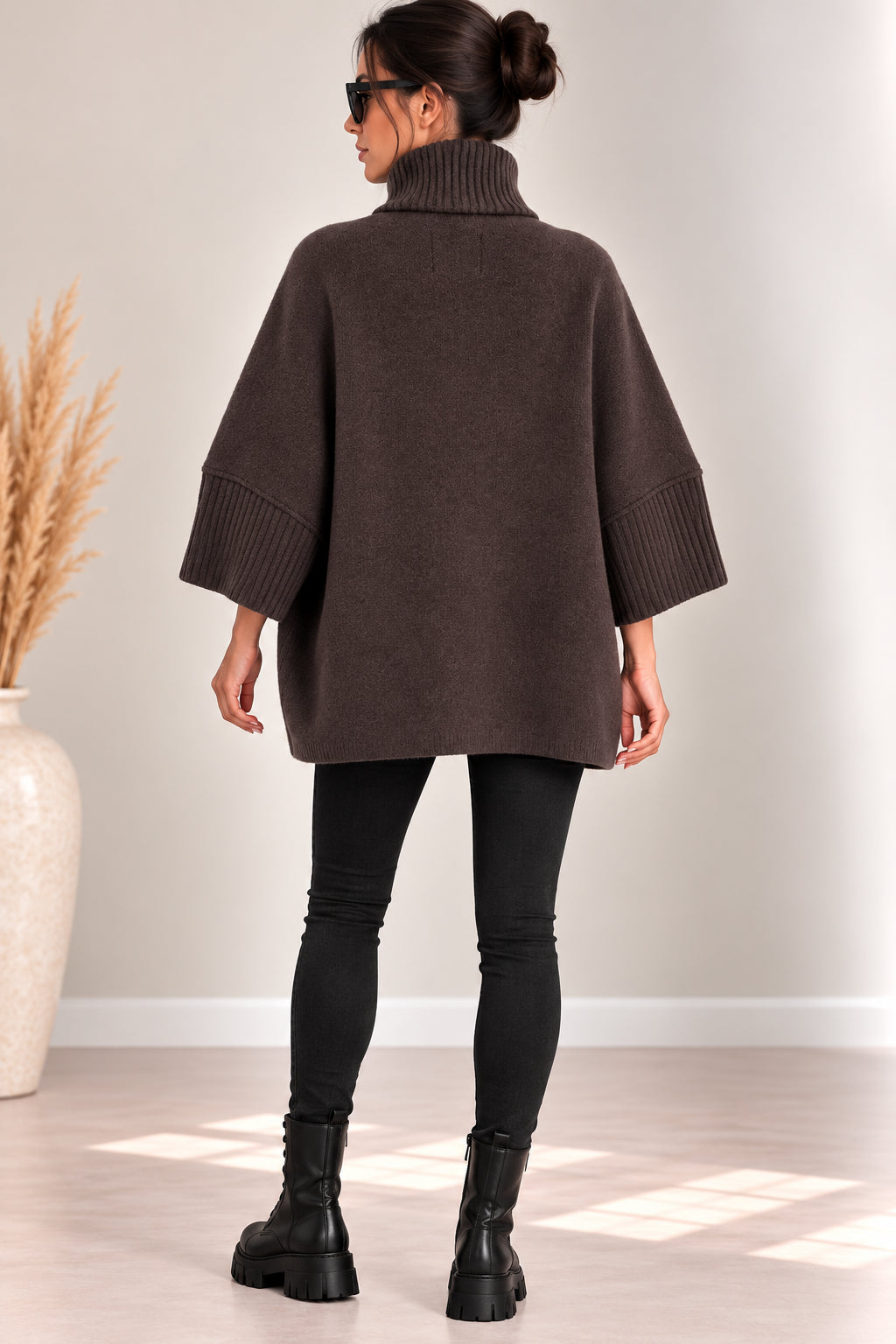 Cappa Oversize Bimateriale con Zip - DIXIE