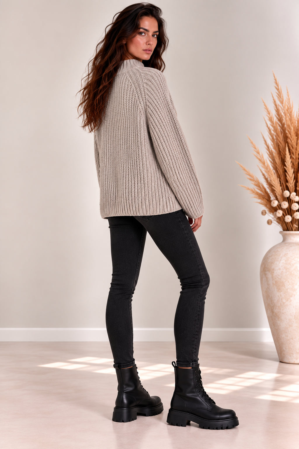Maglia punto pannocchia con collo incrociato - HAVE ONE