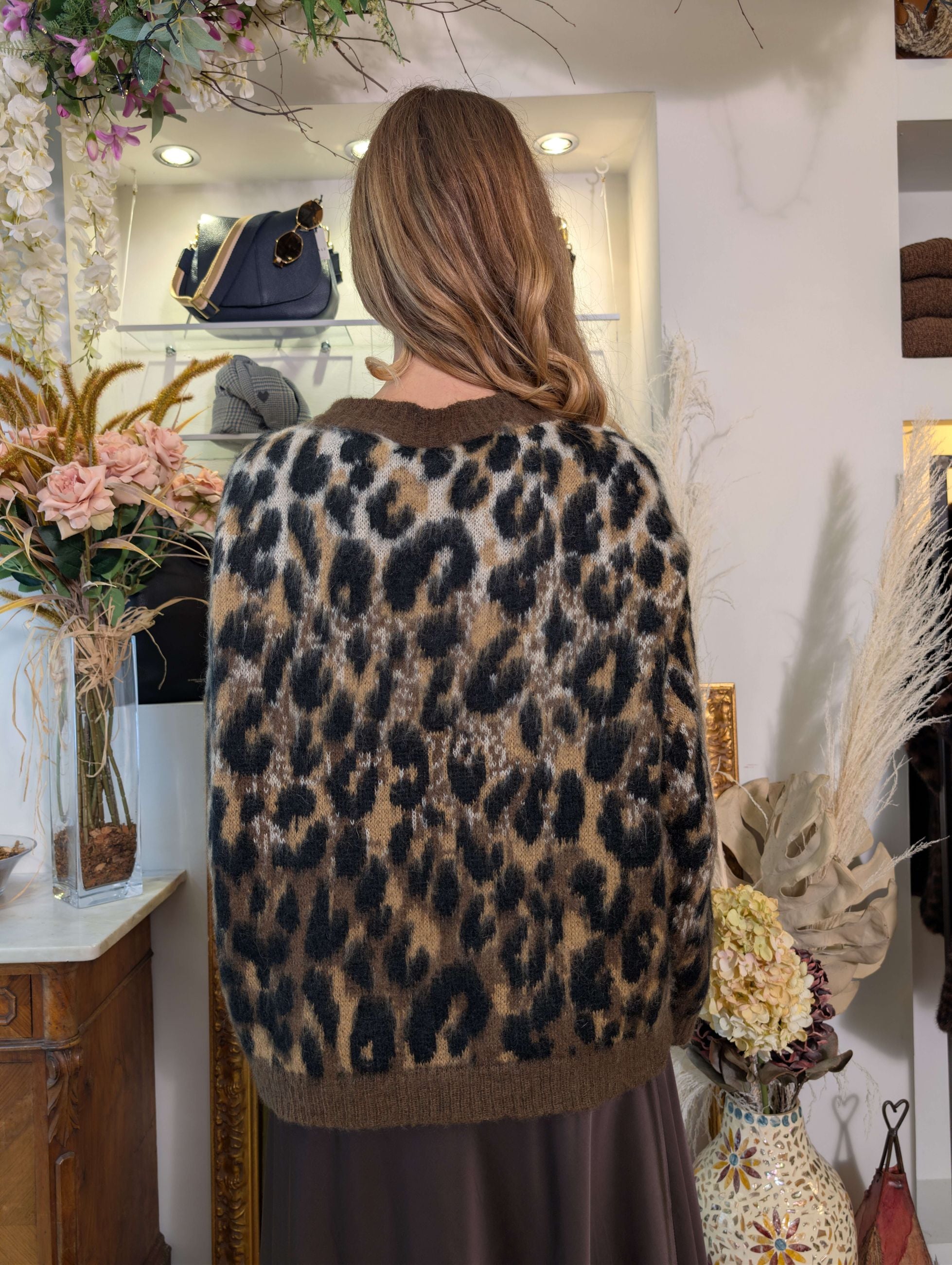 Maglioncino girocollo jacquard maculato - TENSIONE IN