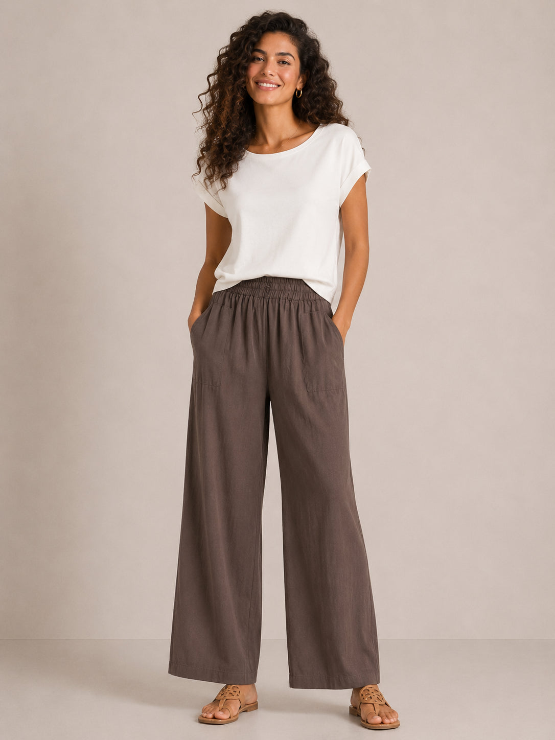Panta essential in cotone leggero tinto in capo - SHE_FLORENCE_LAB