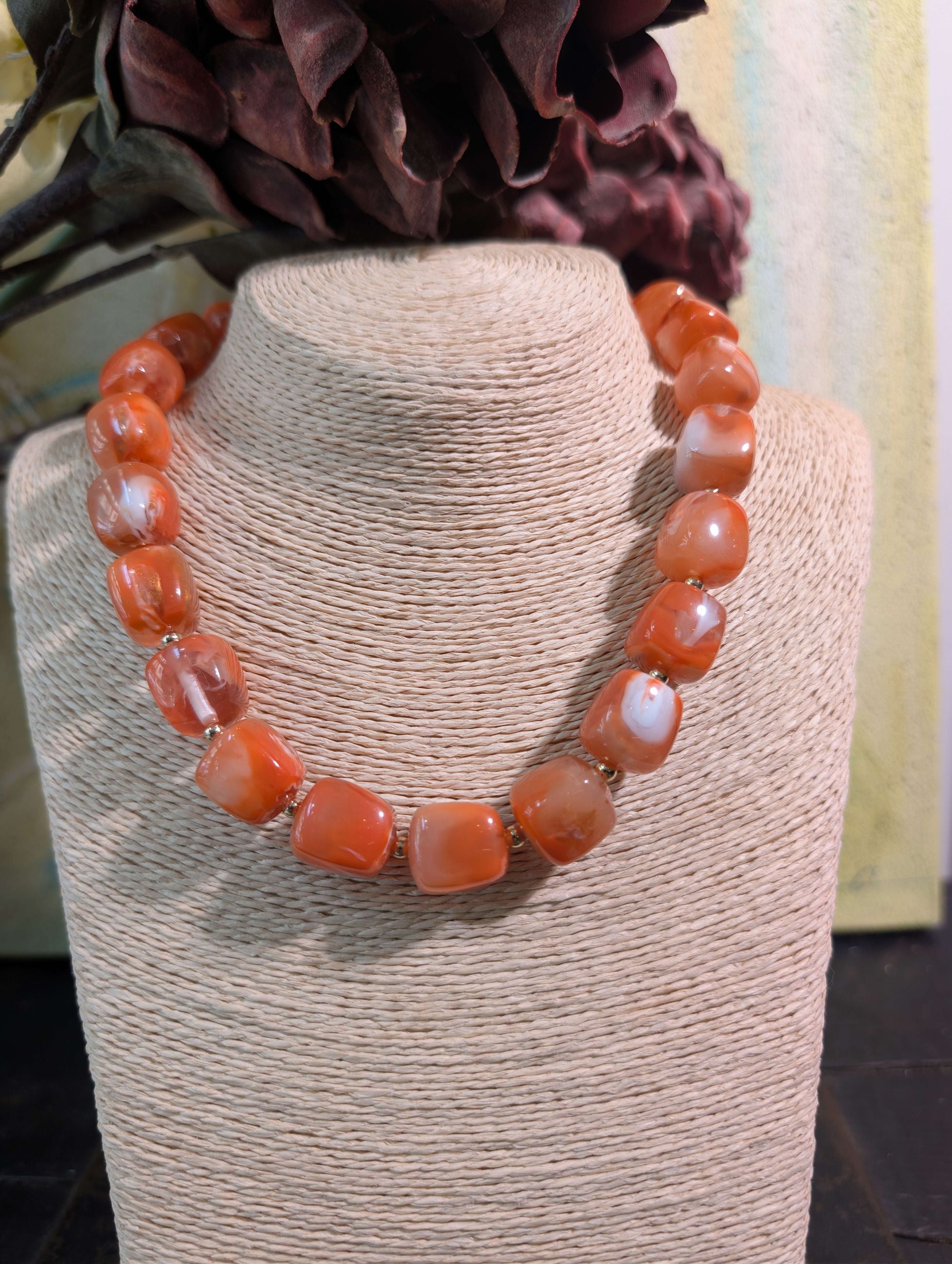 COLLANA CRI IN RESINA ARANCIO - NALI'