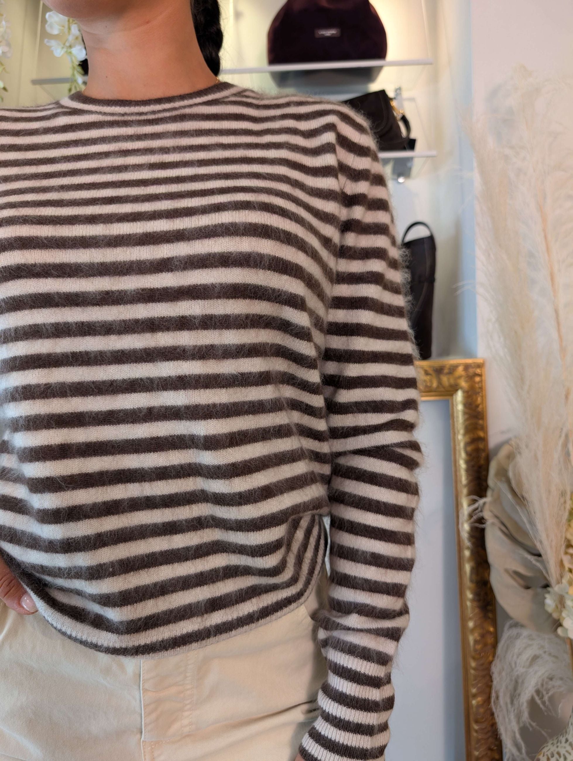 Maglia french stripes multicolor lana-cachemire - TENSIONE IN