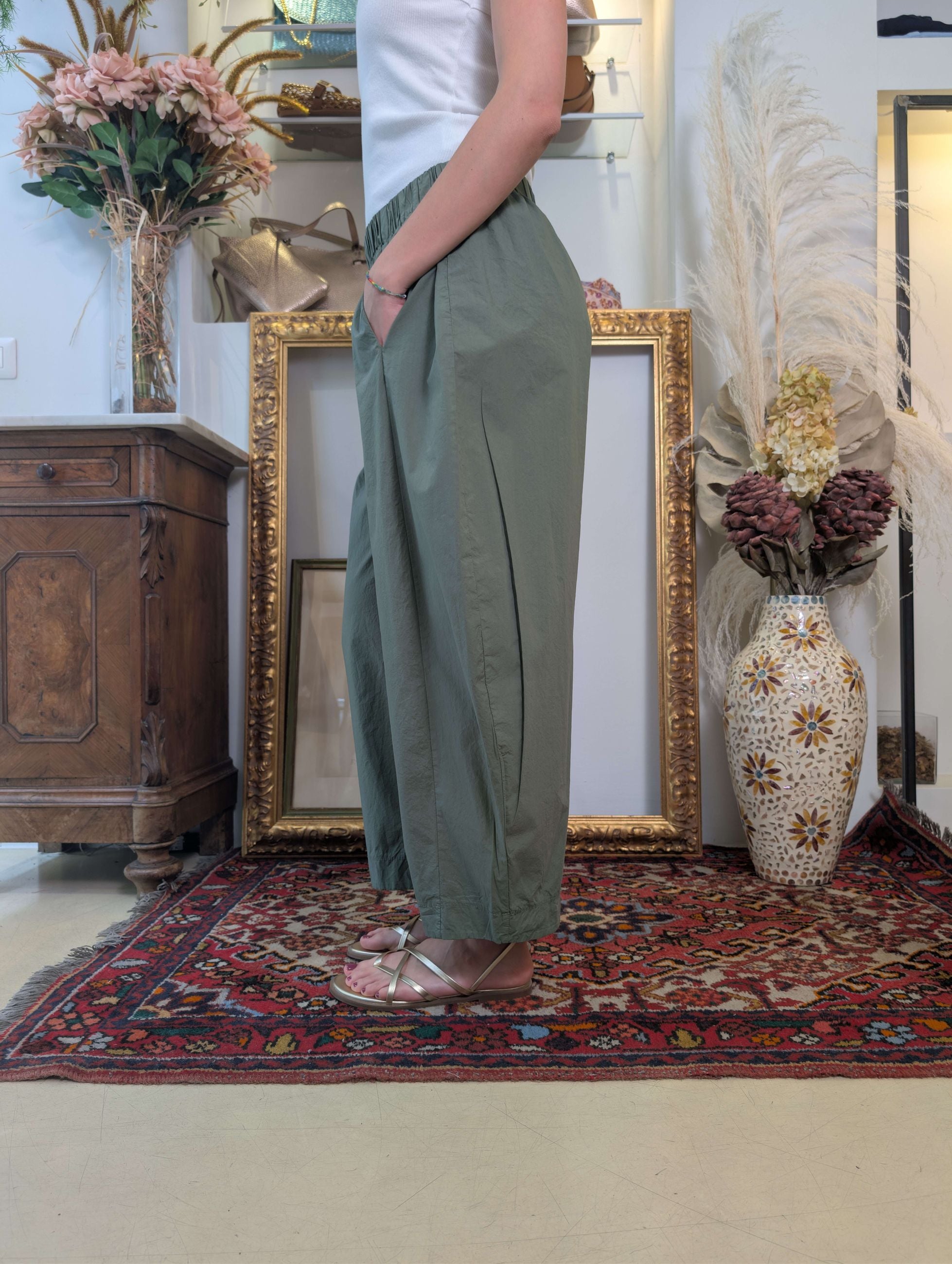 Panta barrel in tela di cotone - SHE_FLORENCE_LAB