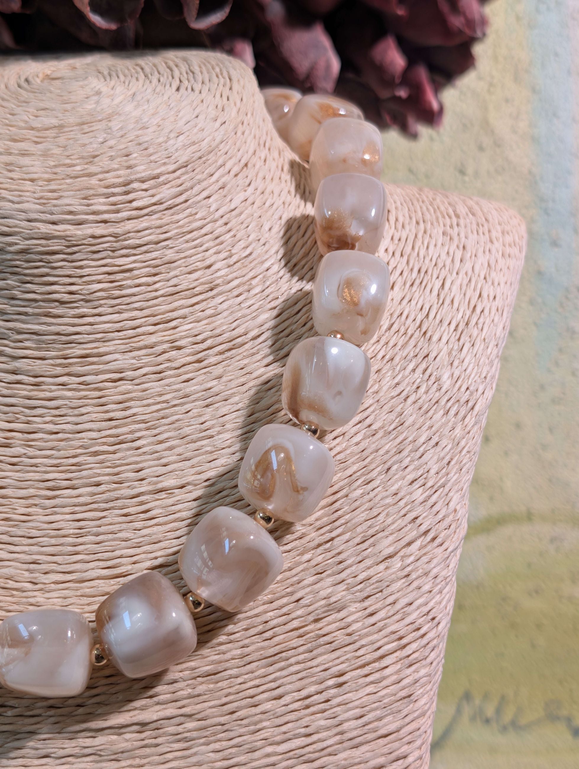 COLLANA CRI IN RESINA AVORIO - NALI'