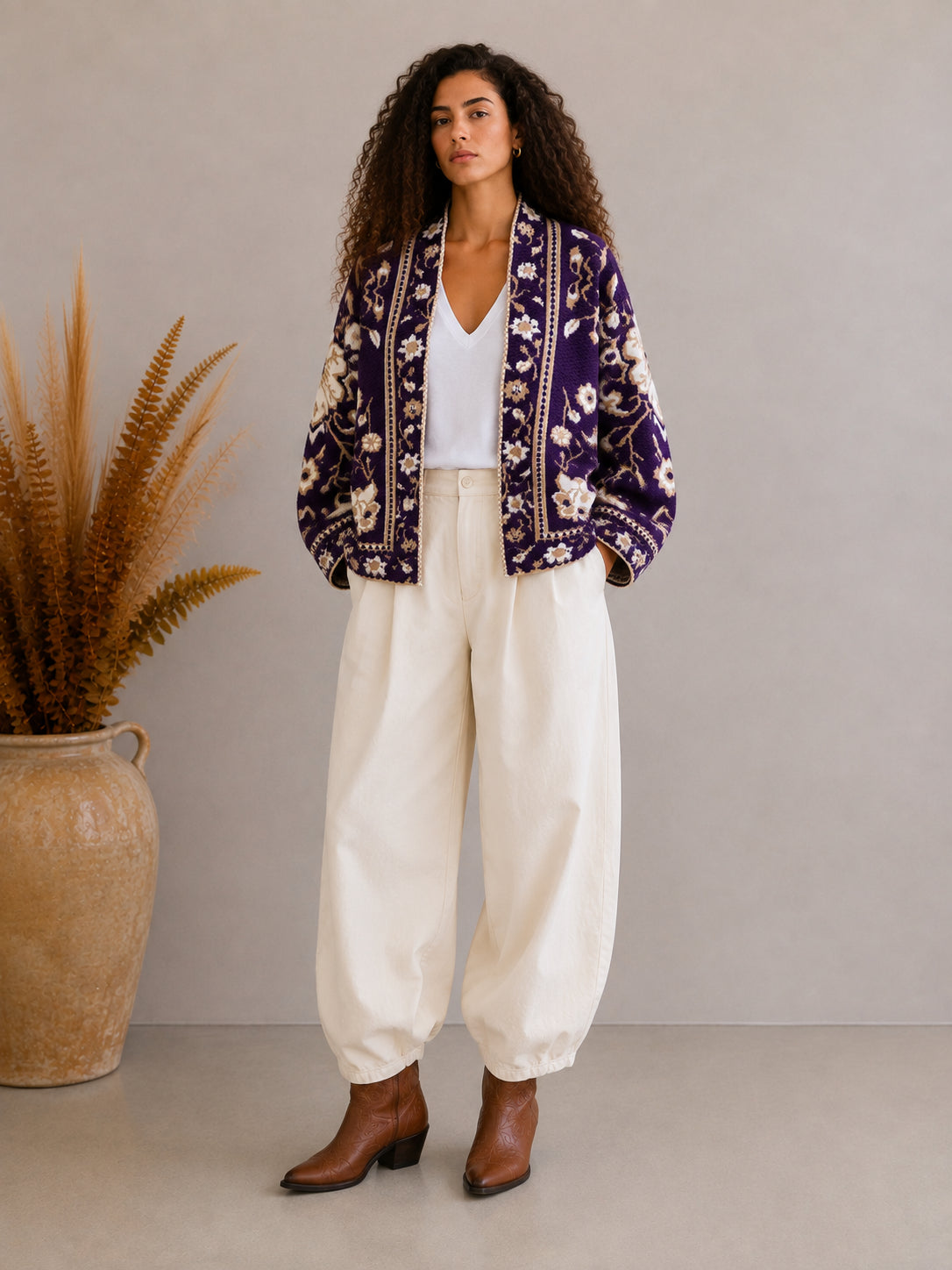 Cardigan jacquard - TENSIONE IN