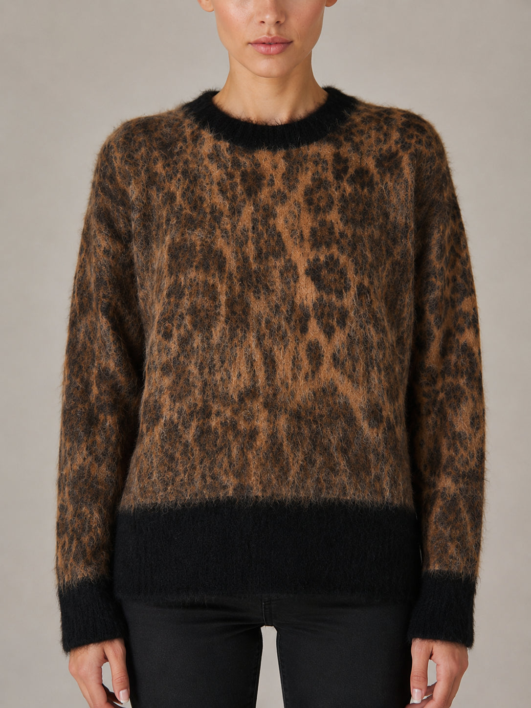Maglia Mohair Animalier Oversize - .SOLO TRE