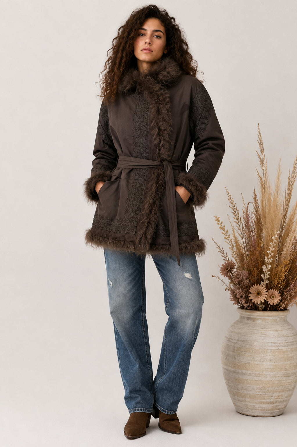 Parka Ricamato con Mongolia - AMOSA
