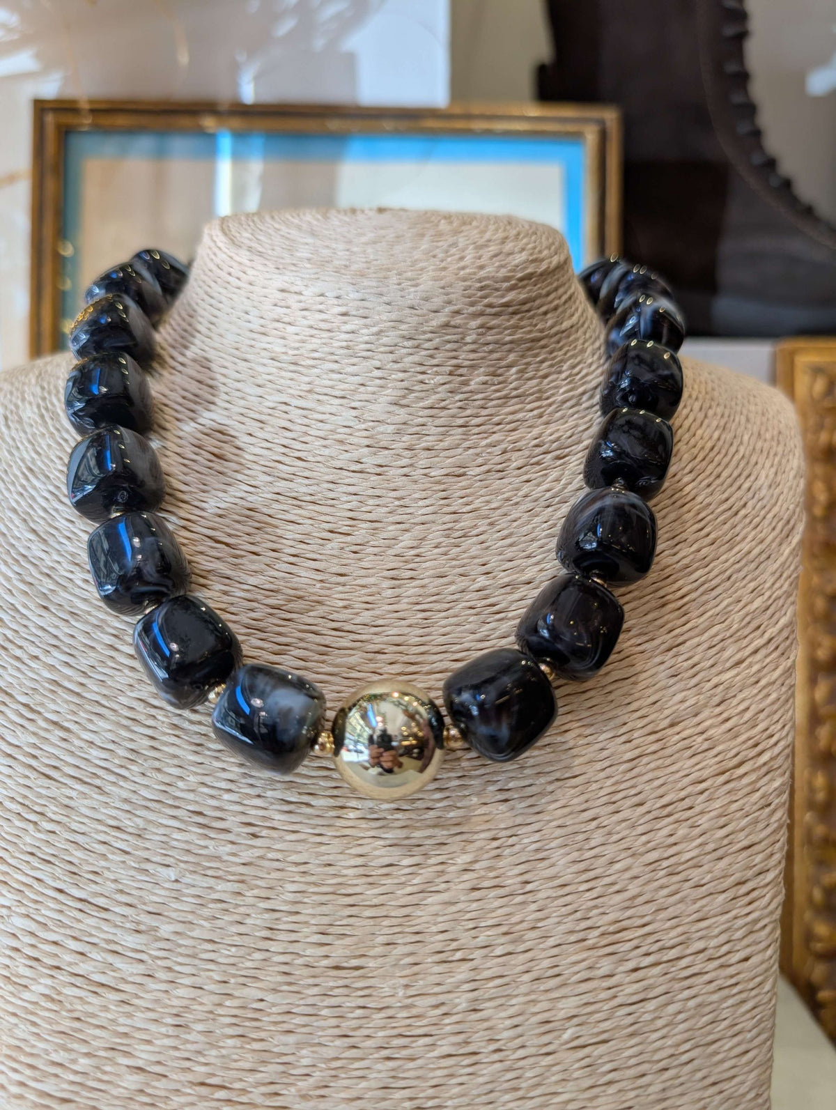 COLLANA CLOUDY IN RESINA NERO - NALI'