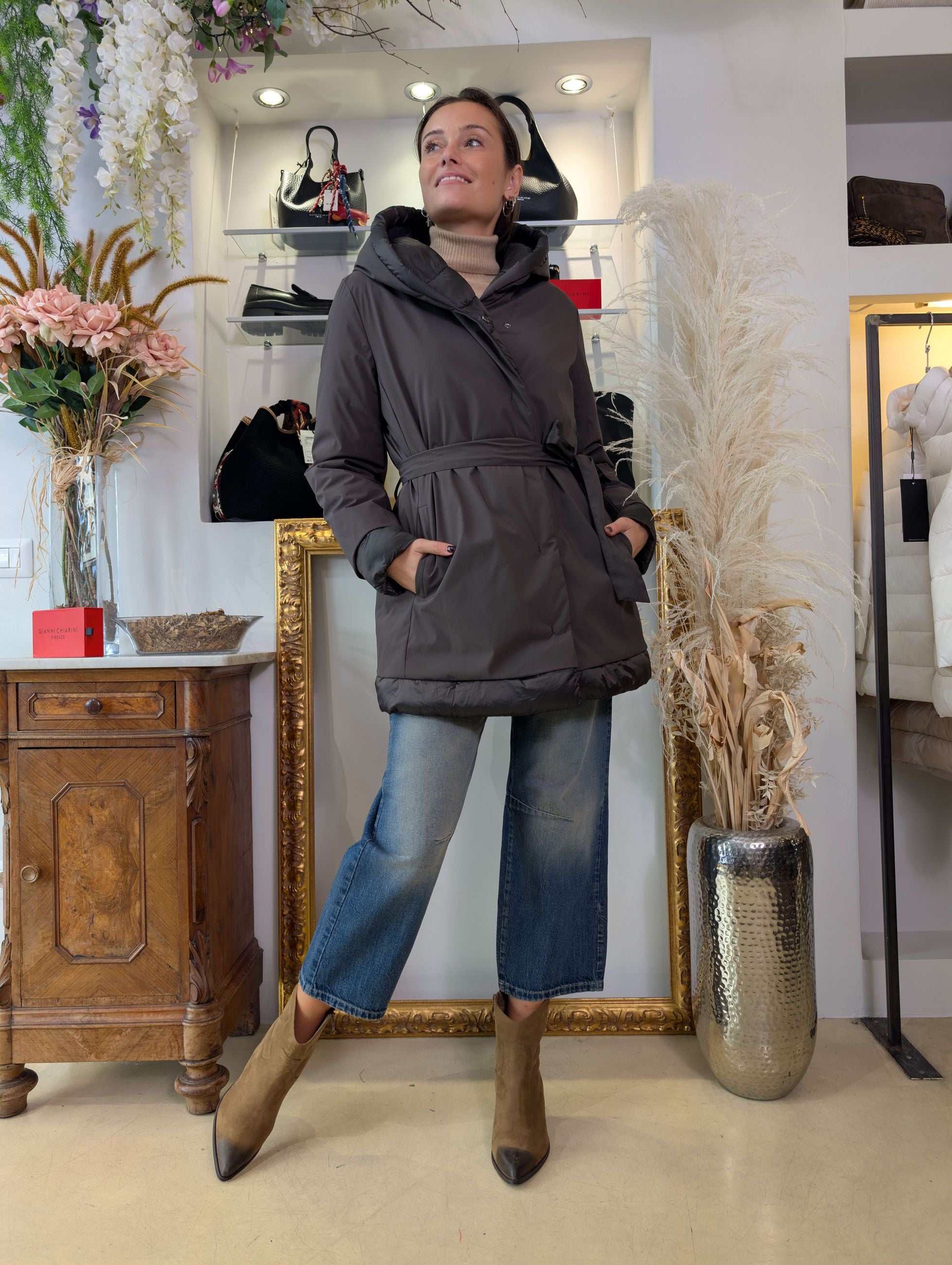Parka marrone imbottito - LOLA by Sandro Ferrone