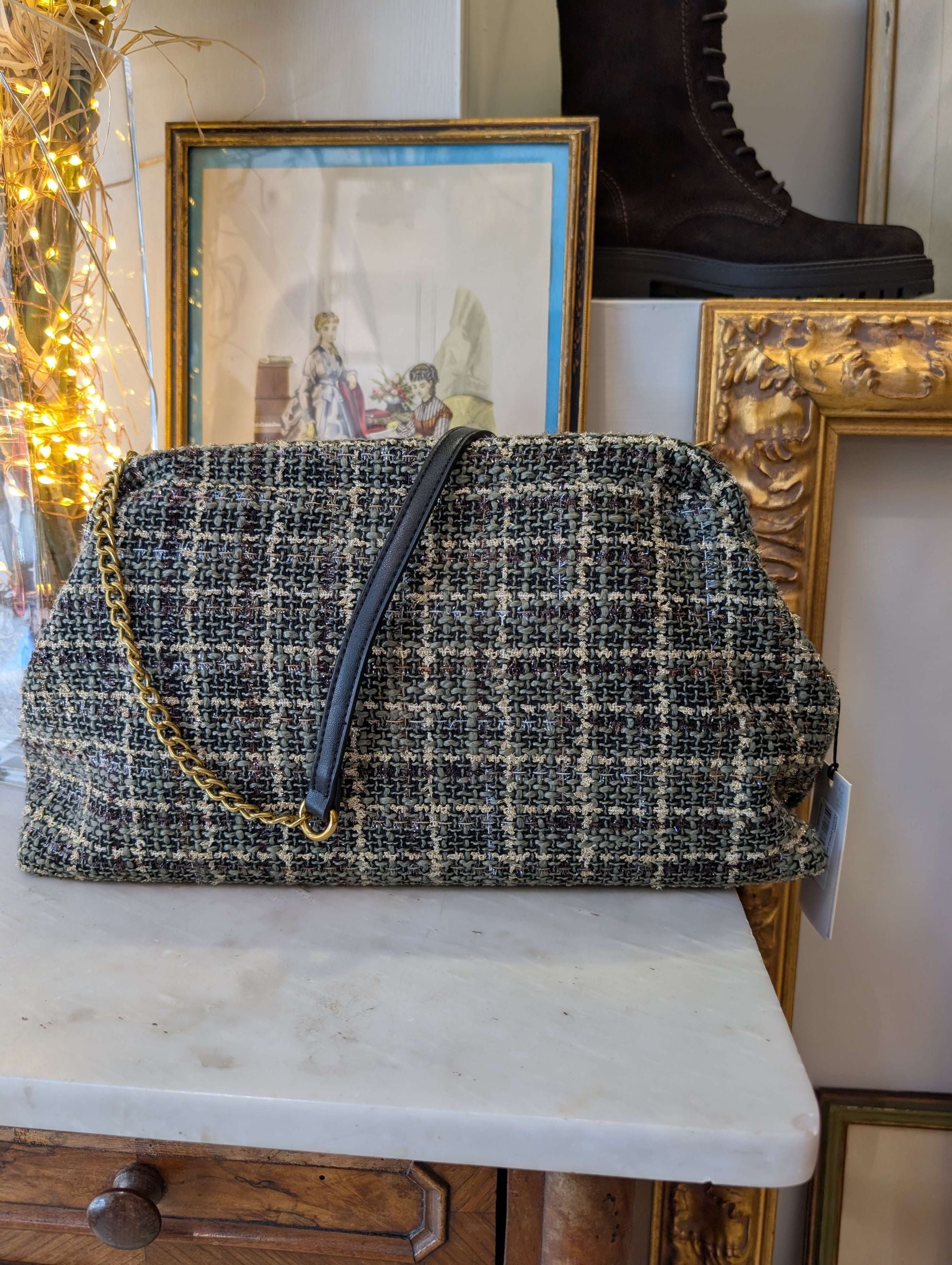POCHETTE ESTRELLA BOUCLE  VERDE - NALI'